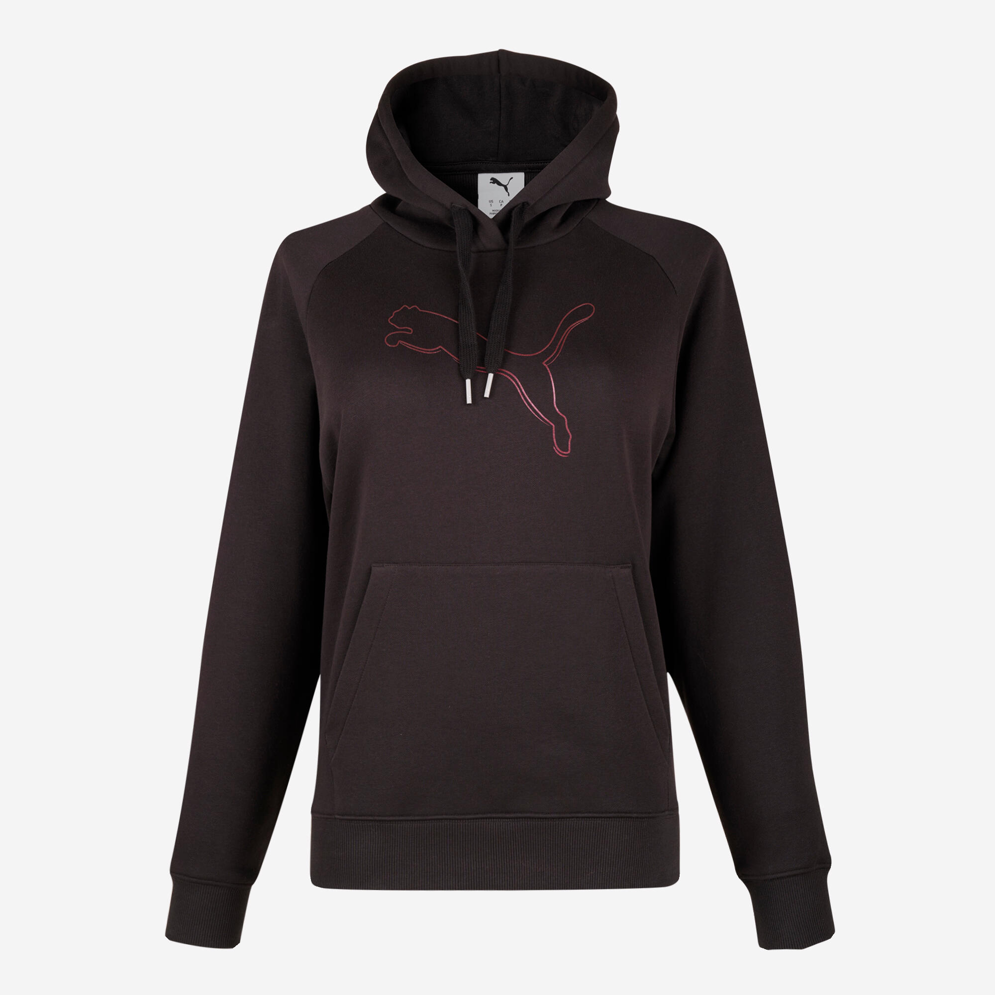 Sweat à capuche femme en coton, noir 10/10