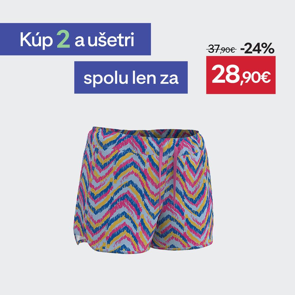 Šortkové plavky Tini Pandor modro-ružovo-žlté