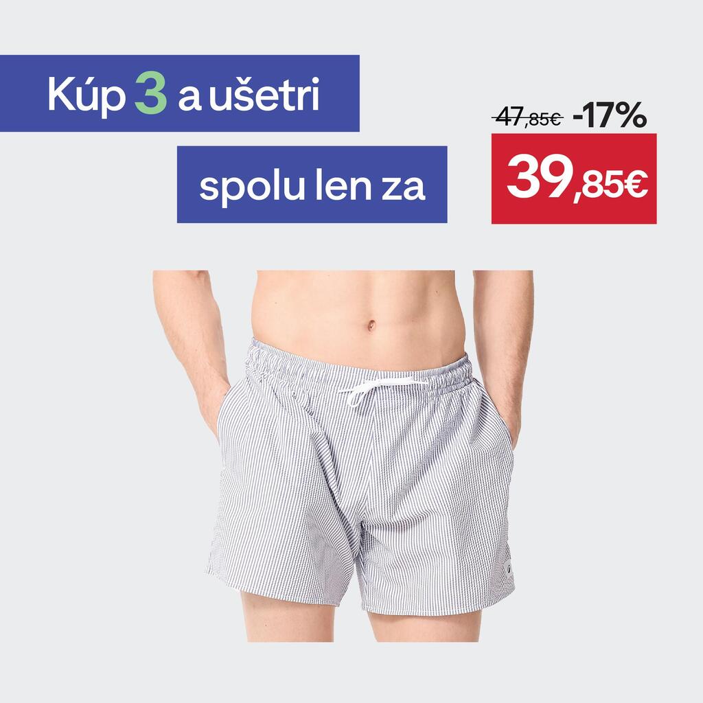 Pánske boardové šortky 100 krátke 15" textúrované