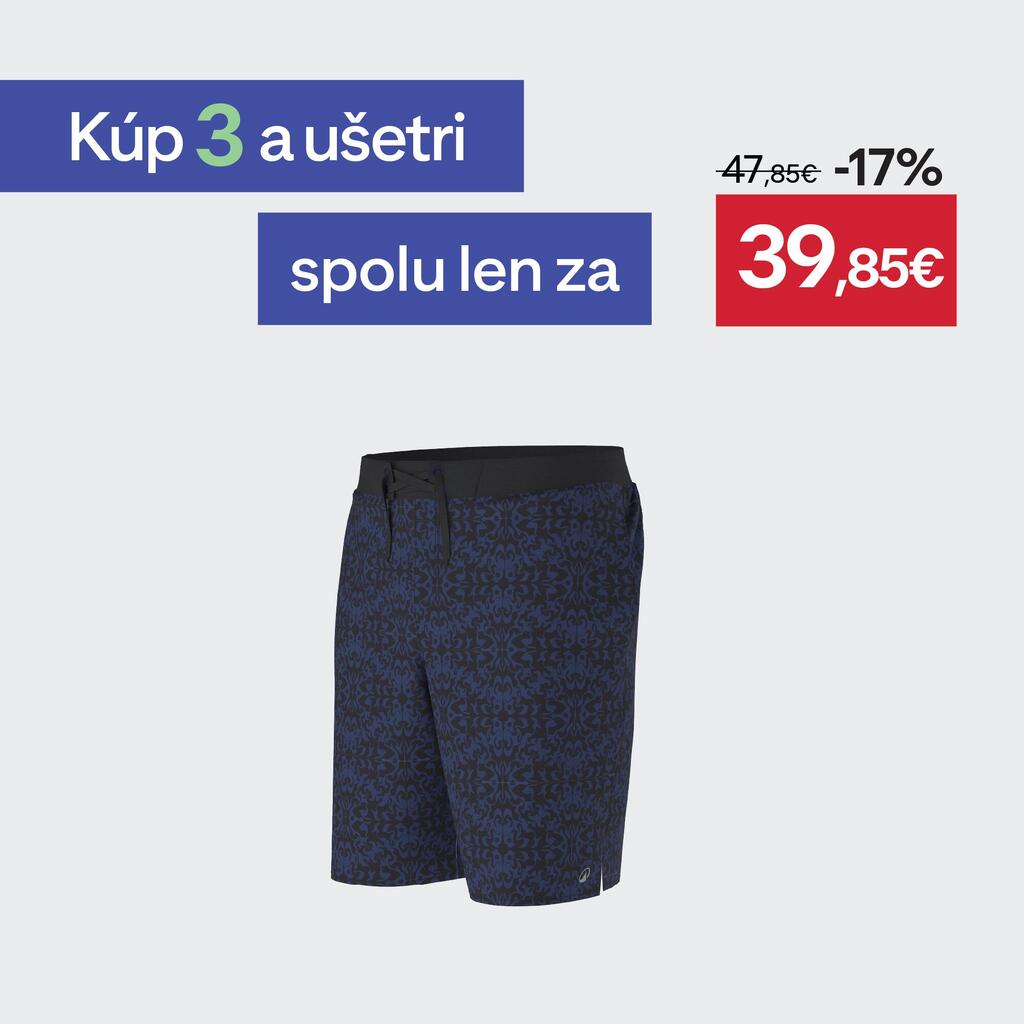 Pánske boardové šortky 100 dlhé 18" tmavomodré
