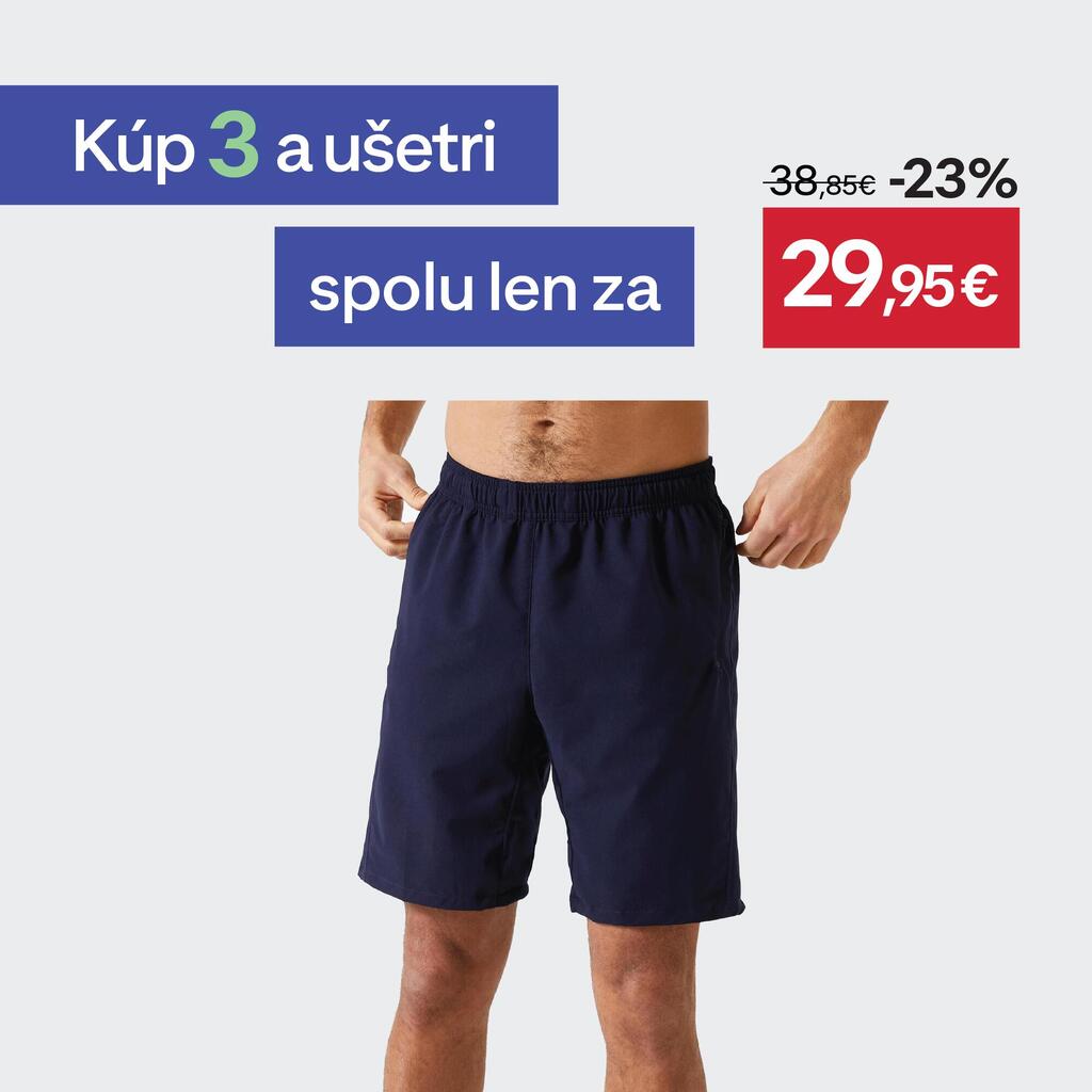 Pánske šortky 120 na fitnes námornícke modré