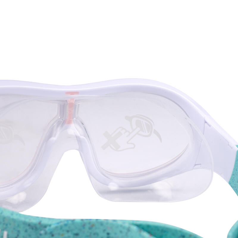 Masque De Piscine SWMDOW - Ecran Clair - Taille Unique - Blanc Vert