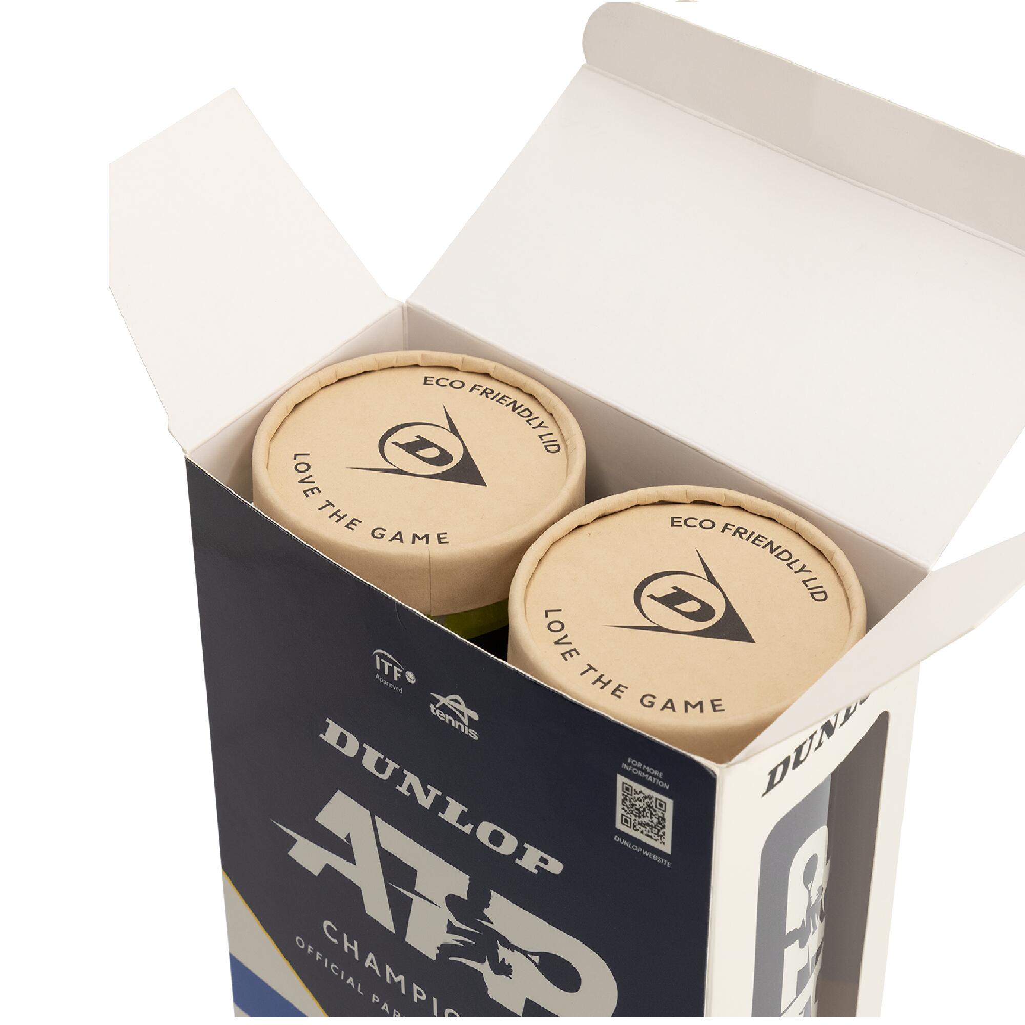 Palline tennis bipack Dunlop ATP championship 2 tubi x 4 3/4