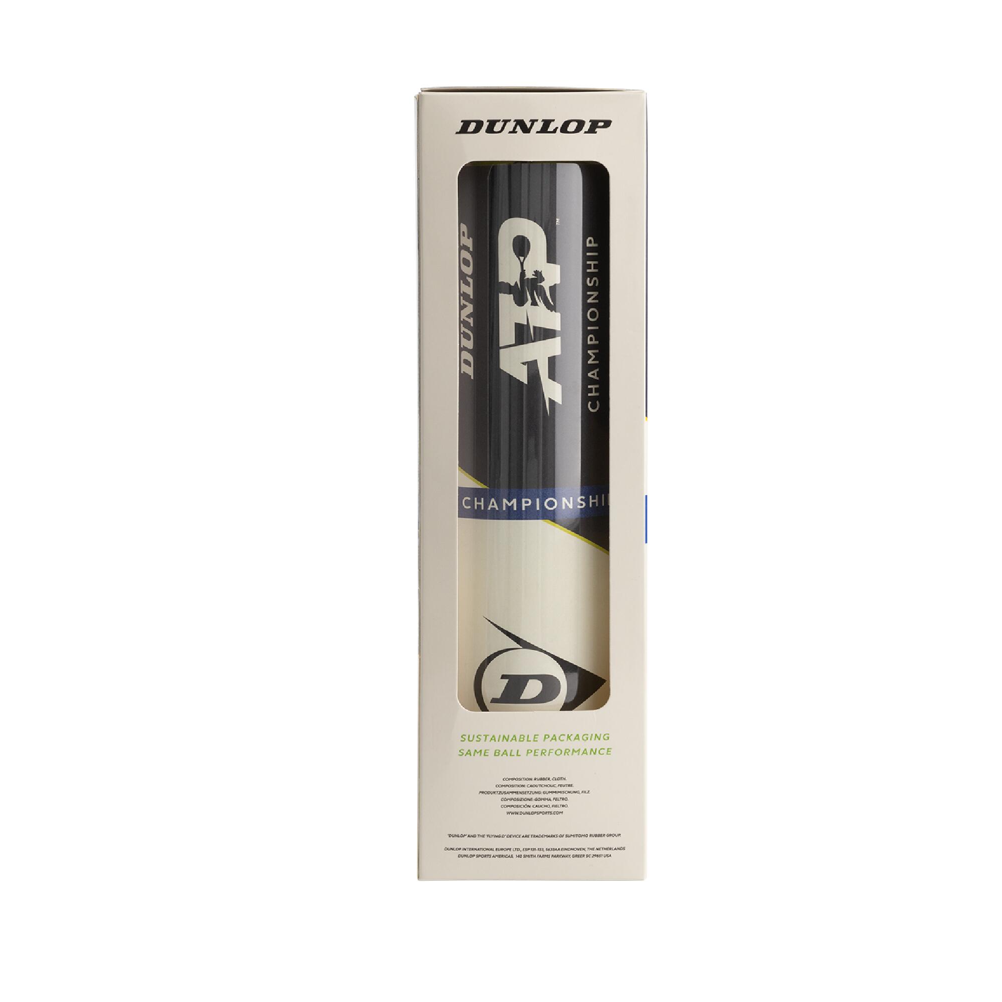 Palline tennis bipack Dunlop ATP championship 2 tubi x 4 2/4