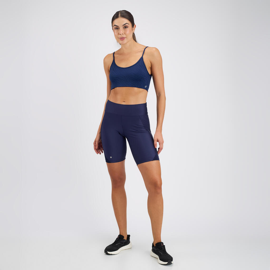 Short de fitness con malla para mujer Domyos 120