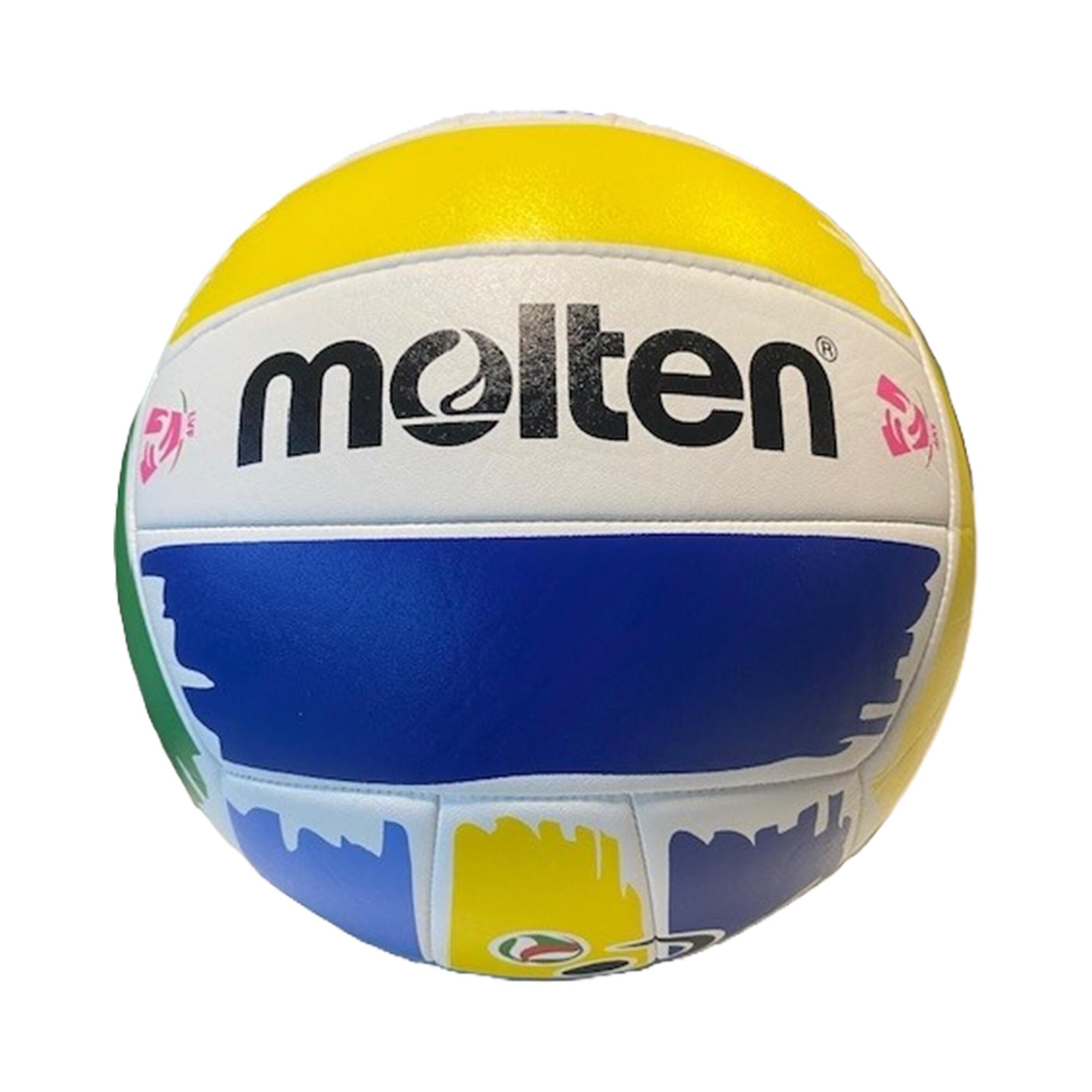 Pallone beach volley Molten 25 verde blu giallo 1/3