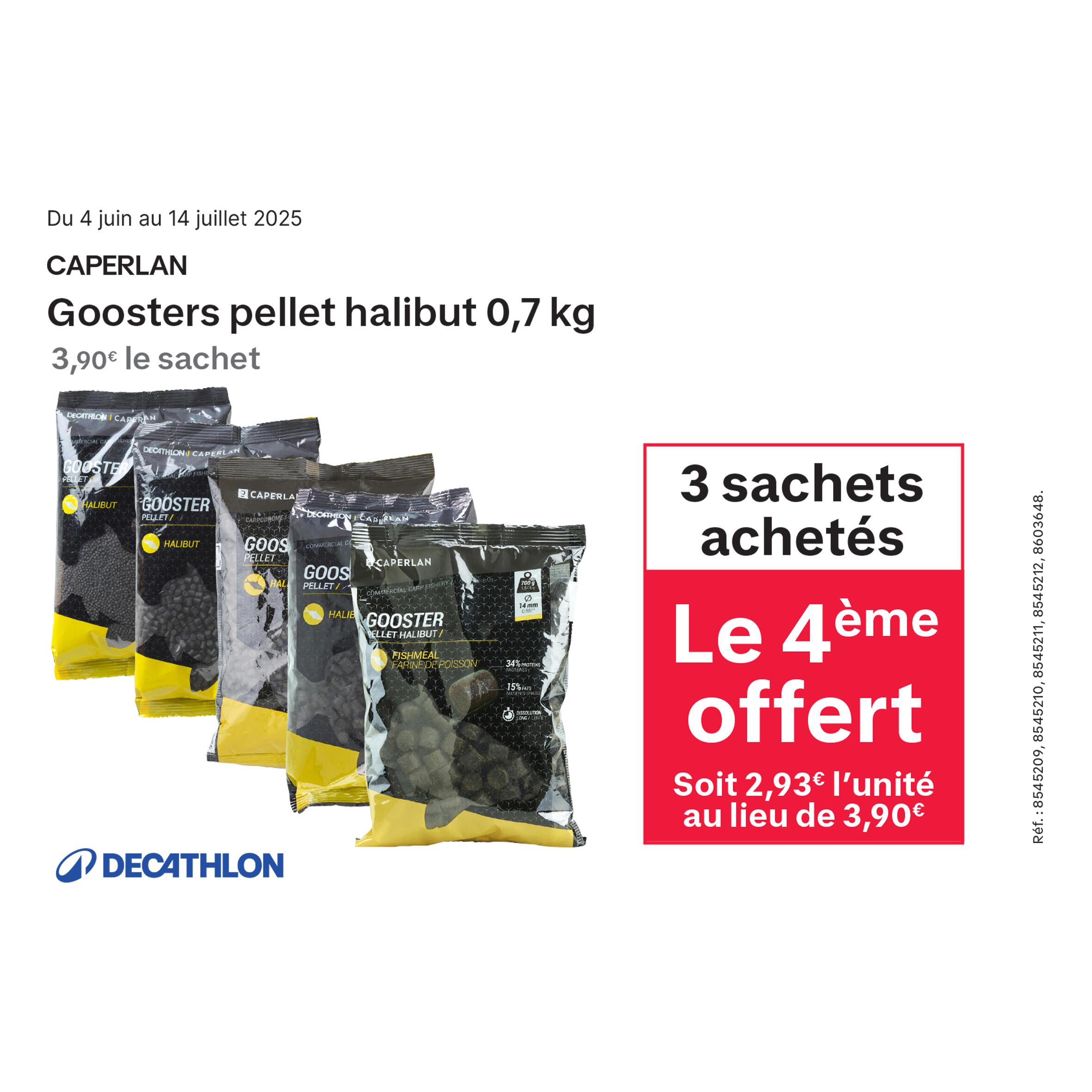 CAPERLAN Pelety Gooster platesa 6 mm 0,7 kg na lov kaprov na plávanú 700 g