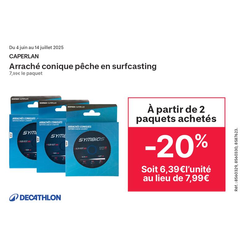 Arraché conique 18/57 pêche en surfcasting
