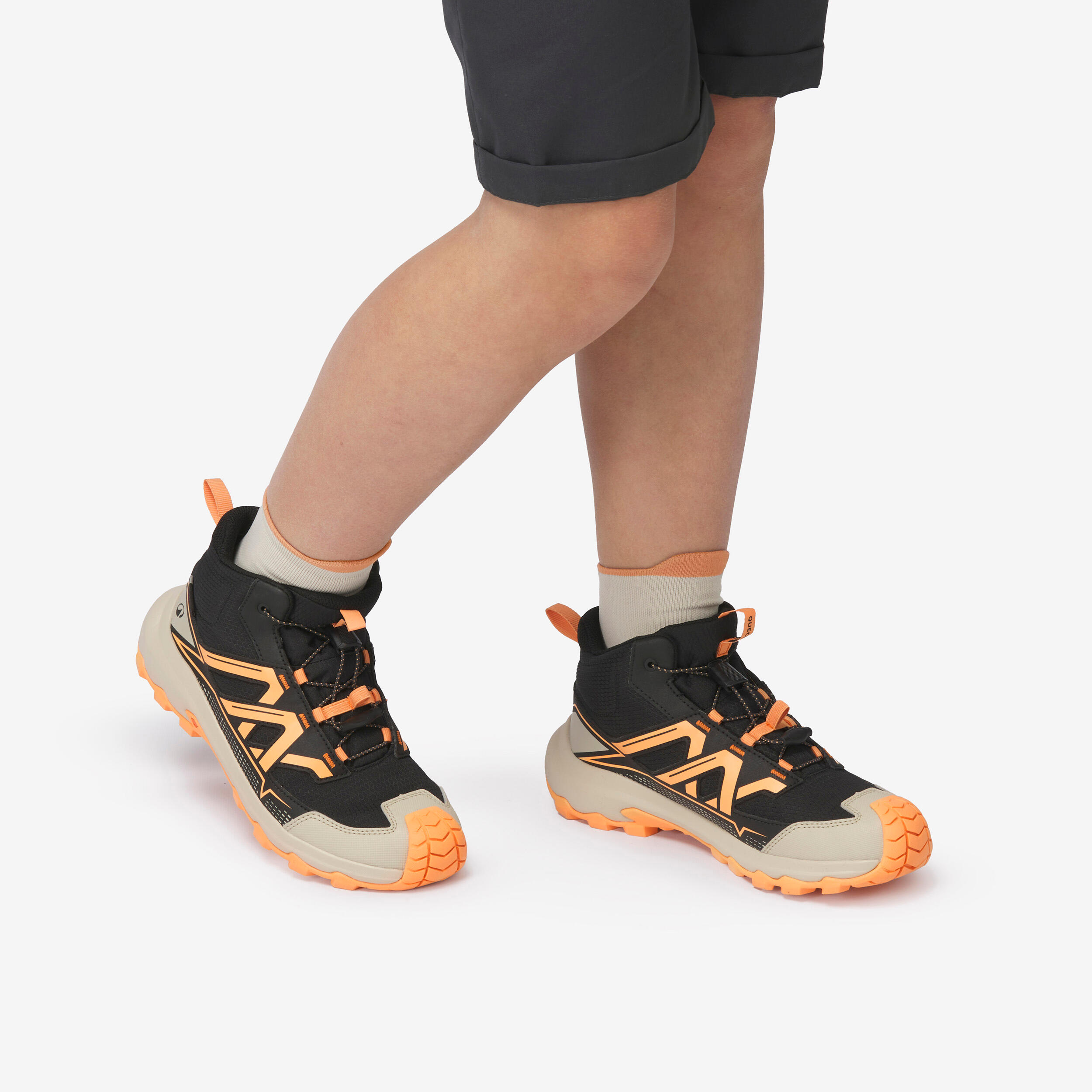 Kid’s Waterproof Hiking Shoes, Crossrock Mid Sizes 10.5C–2.5 - QUECHUA