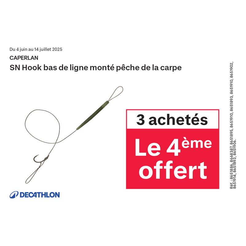 SN Hook 900 Spinner rig Bas de ligne monté Pêche de la carpe