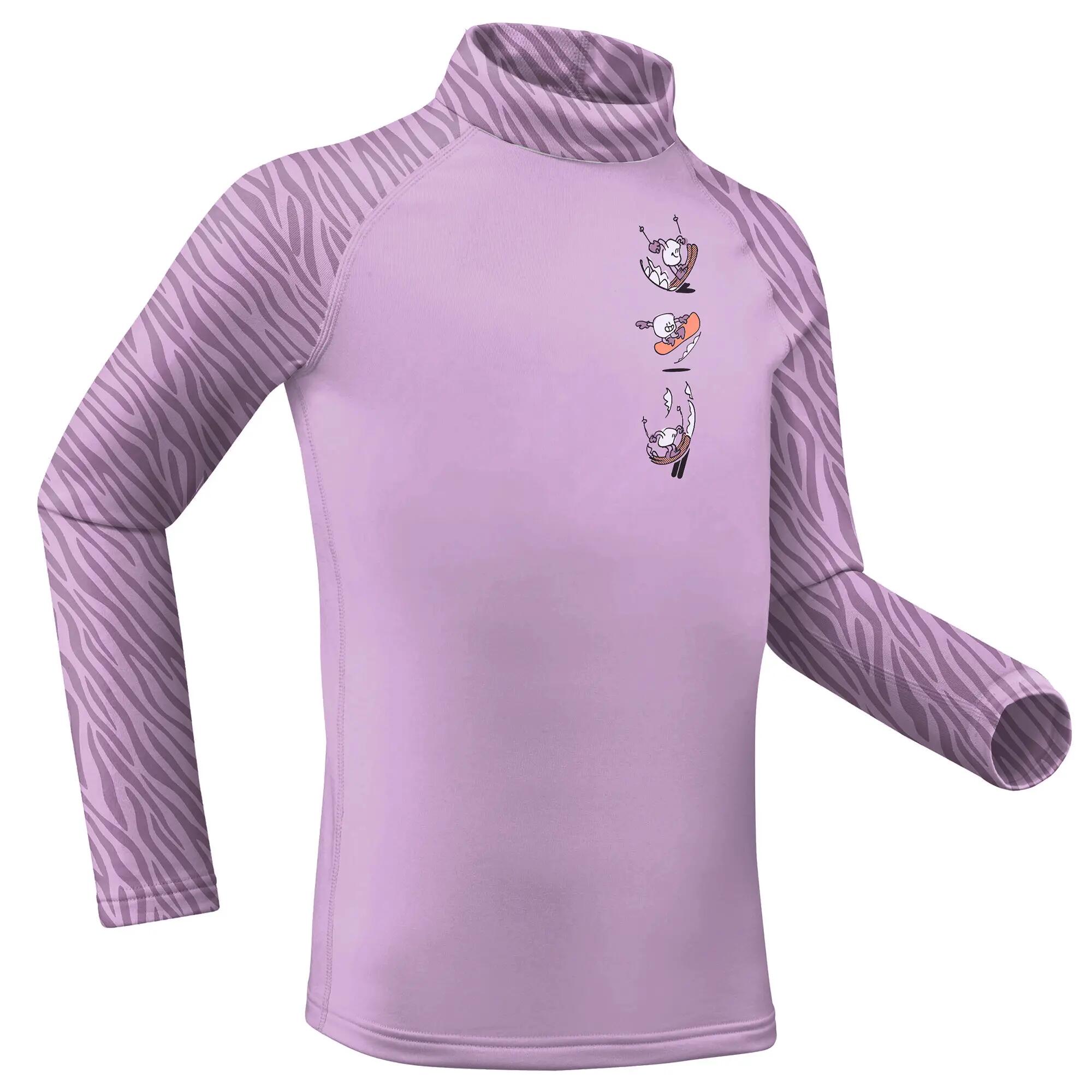 Maglia termica sci bambino 500 viola 3/10