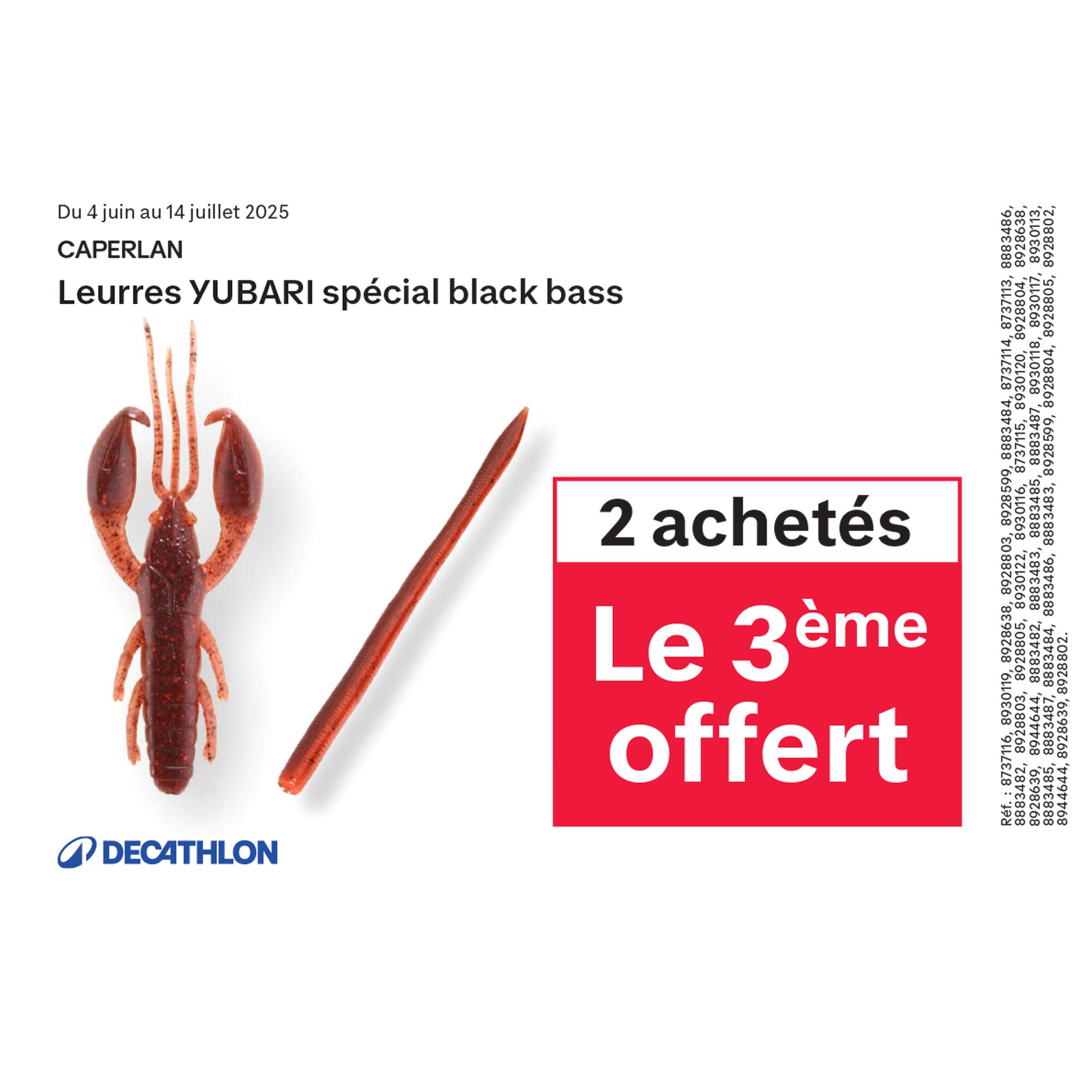 LEURRE SOUPLE ECREVISSE AVEC ATTRACTANT WXM YUBARI CRW 3" 7.5cm YOUNGCRAW 7/9