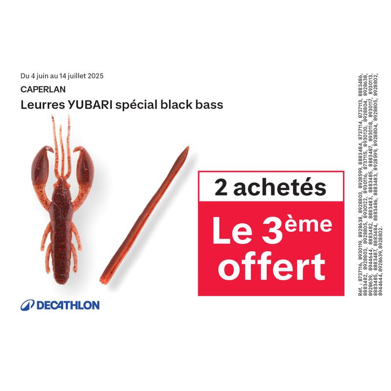 LEURRE SOUPLE ECREVISSE AVEC ATTRACTANT WXM YUBARI CRW 3" 7.5cm PUMPKIN BLUE