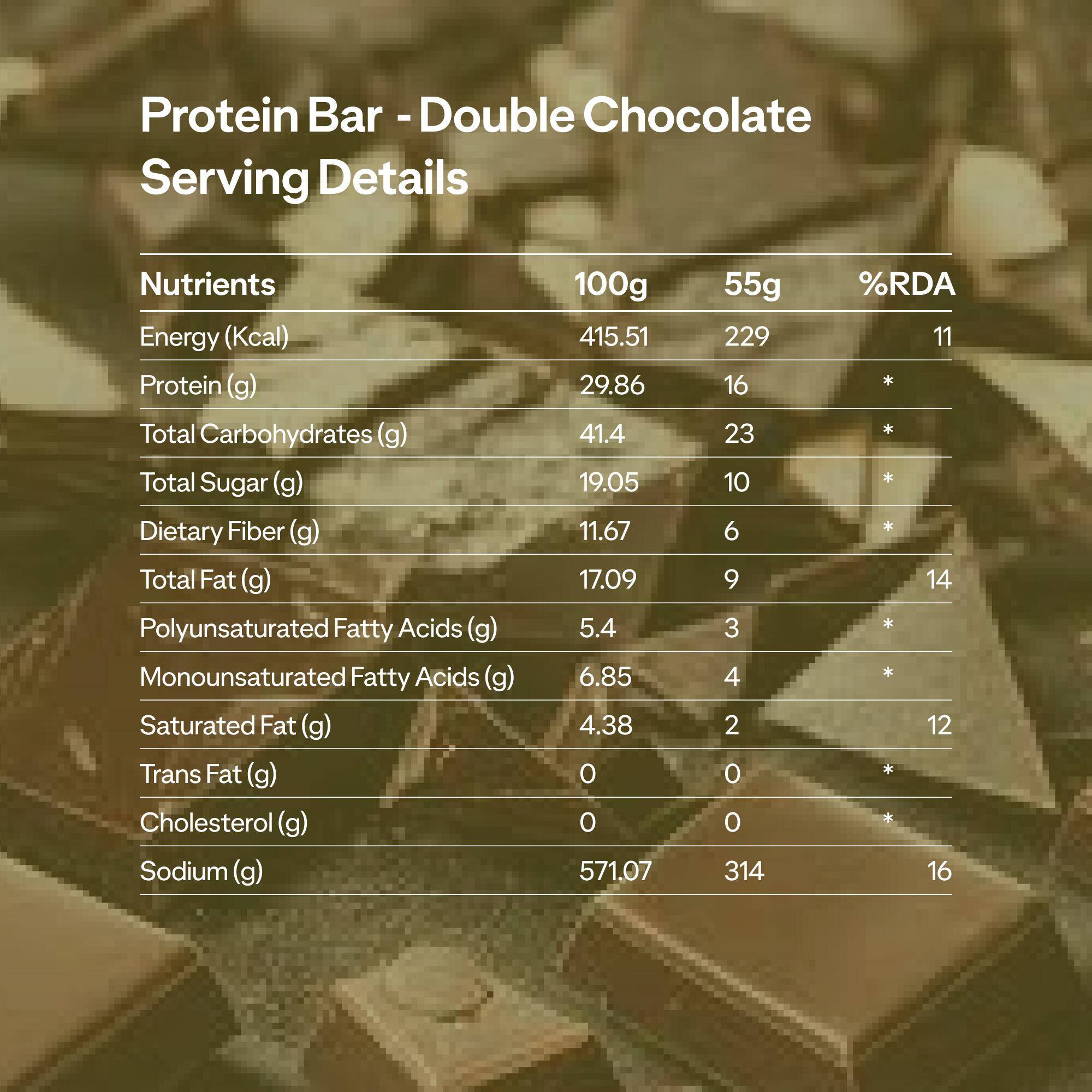 DOUBLE CHOCOLATE PROTEIN BAR -  3