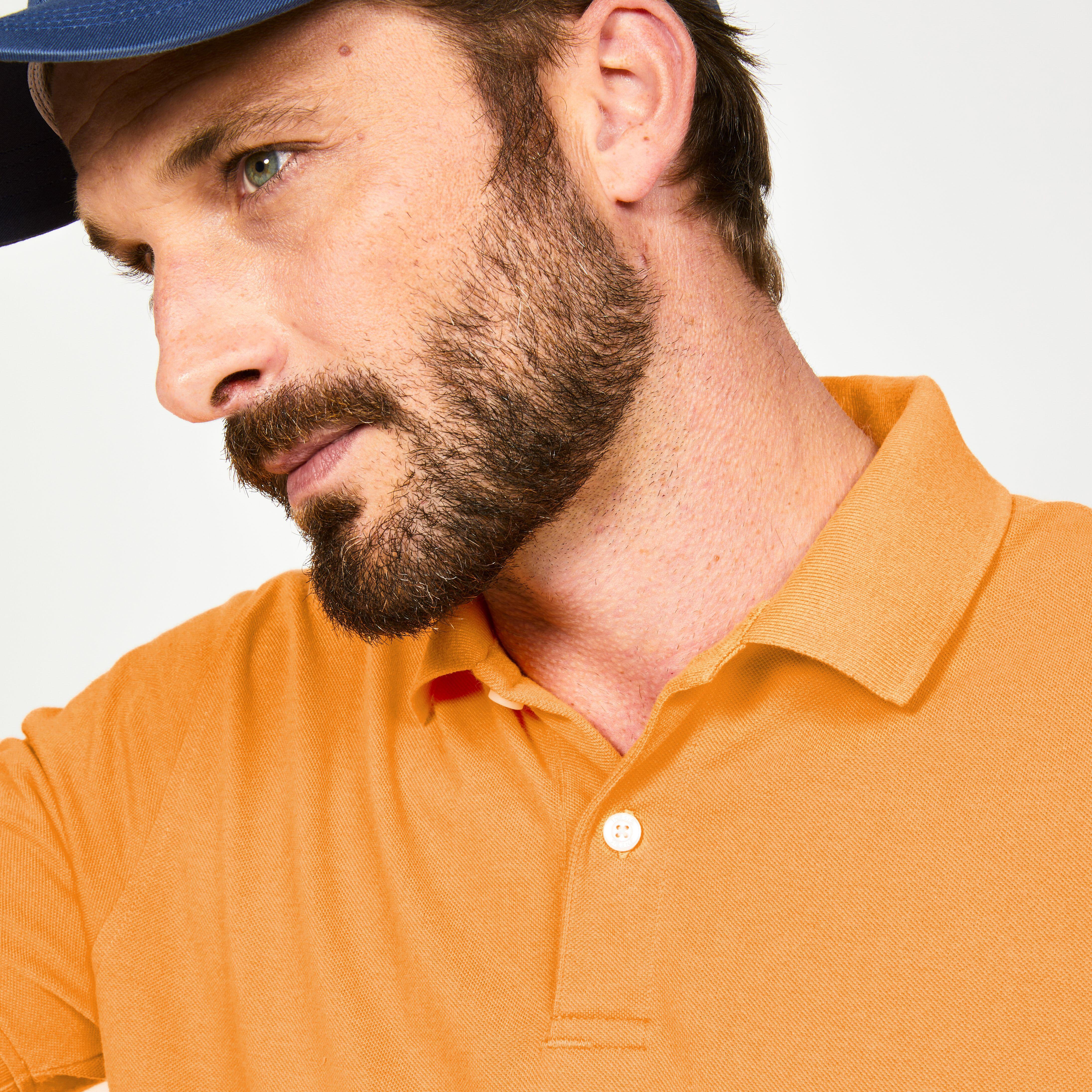 Men's Cotton Short-Sleeved Golf Polo Shirt, MW 500 - INESIS
