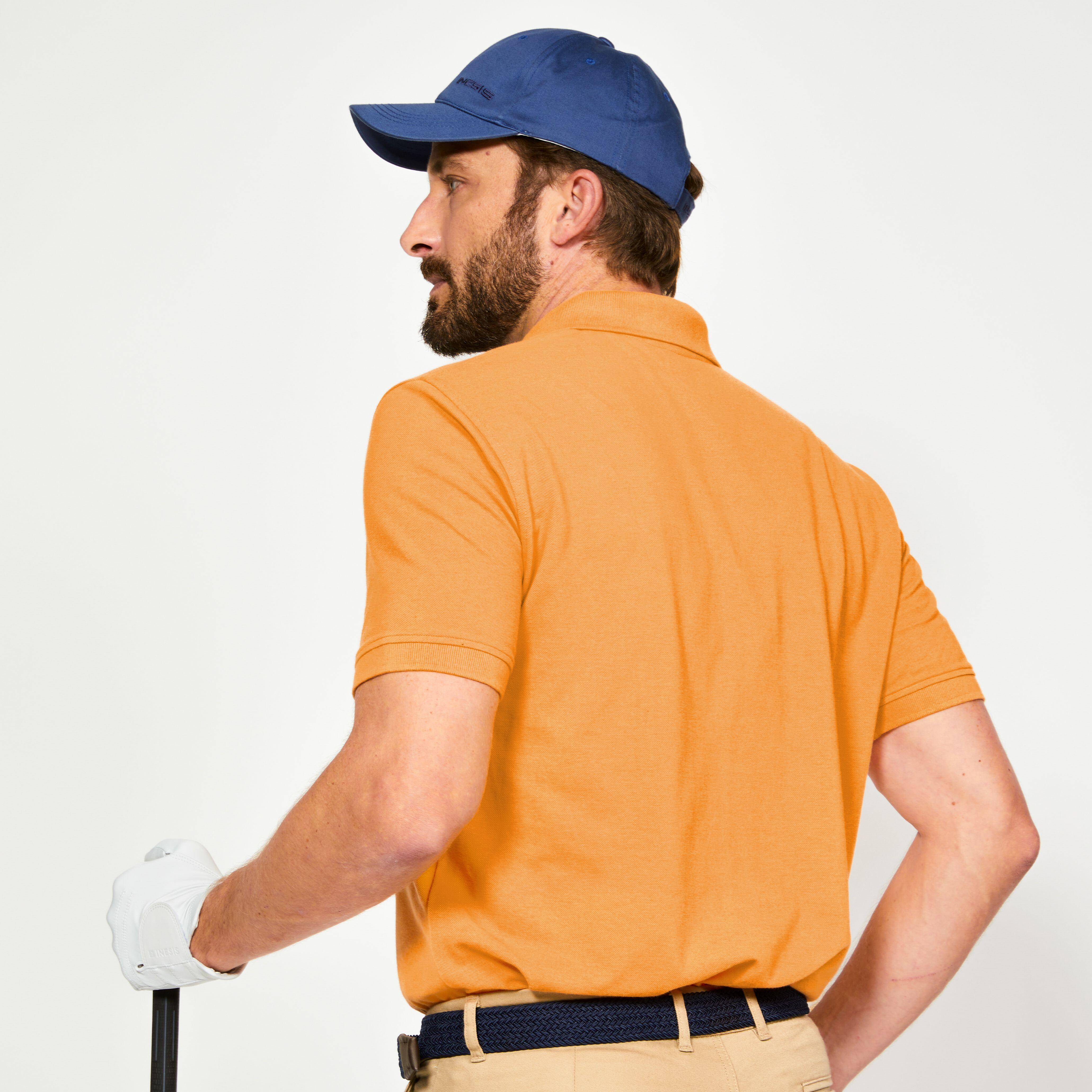 Men's Cotton Short-Sleeved Golf Polo Shirt, MW 500 - INESIS