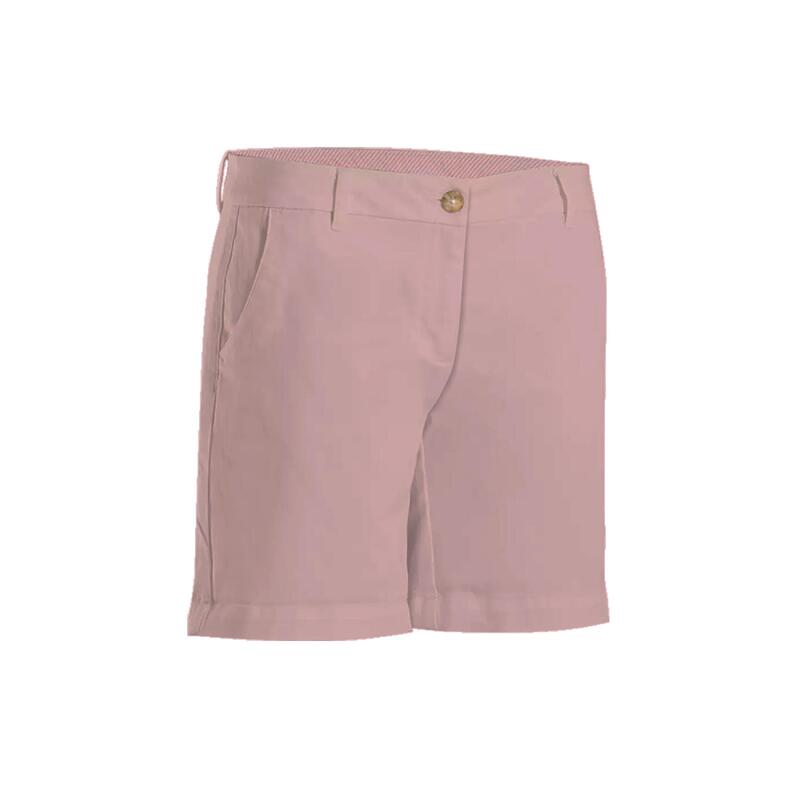 Pantalon scurt chino bumbac golf MW500 Bej Damă