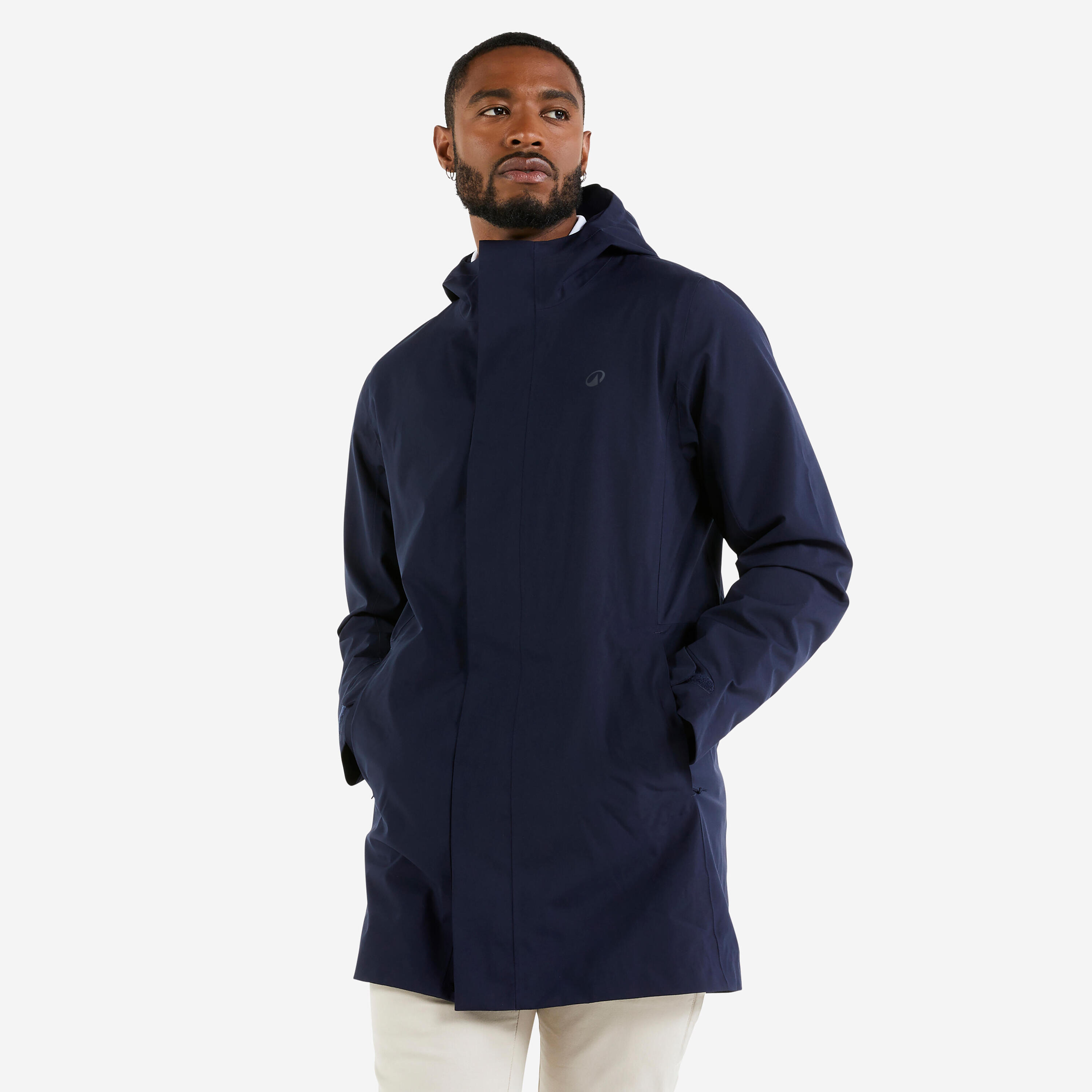 TRIBORD Men’s Oilskin waterproof windproof Sailing 500 Navy Blue