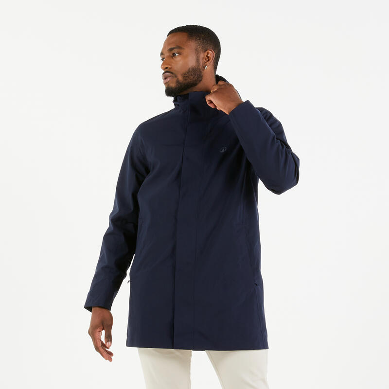 Ciré homme imperméable  coupe vent sailing 500 bleu marine