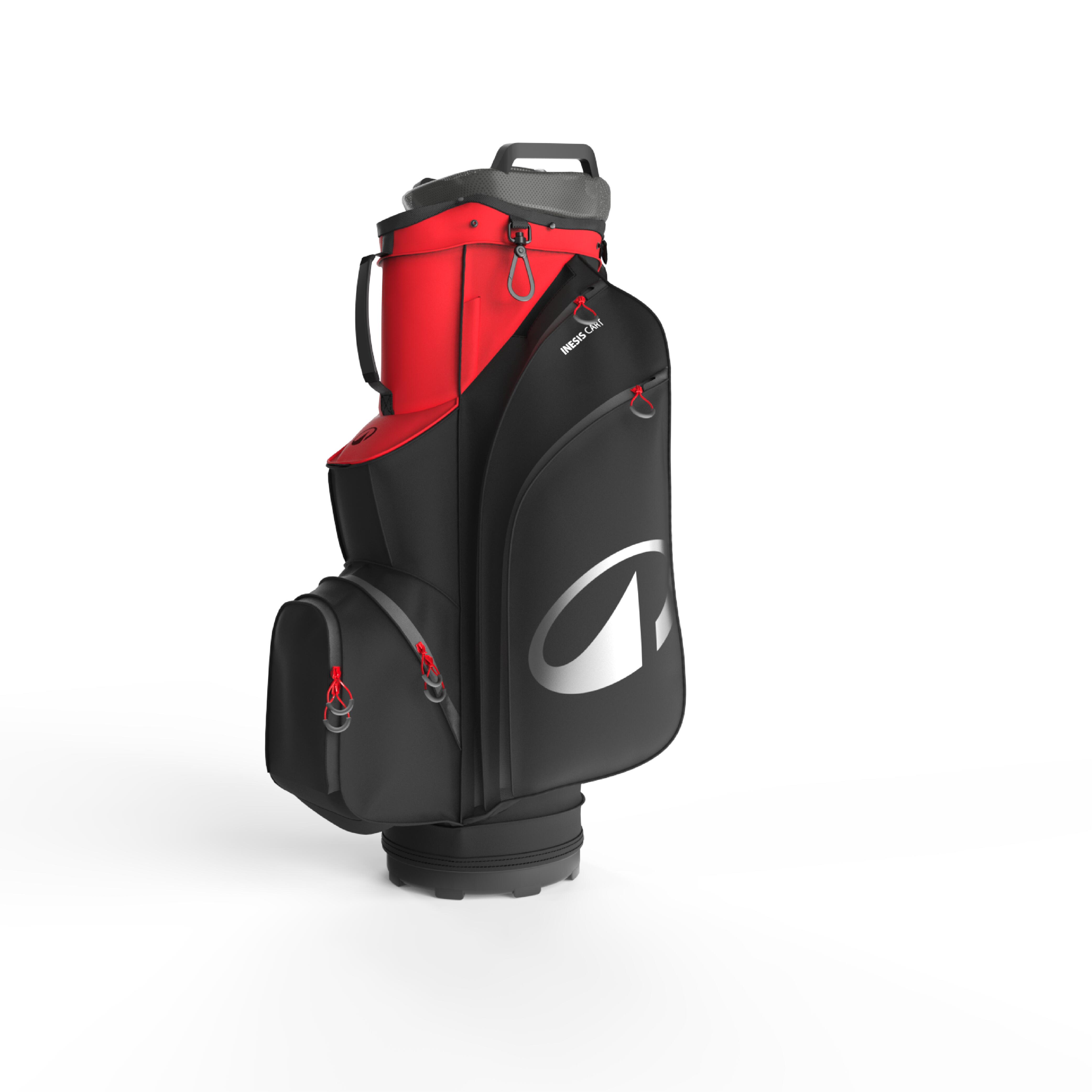 Golf trolley bag cart light black and red