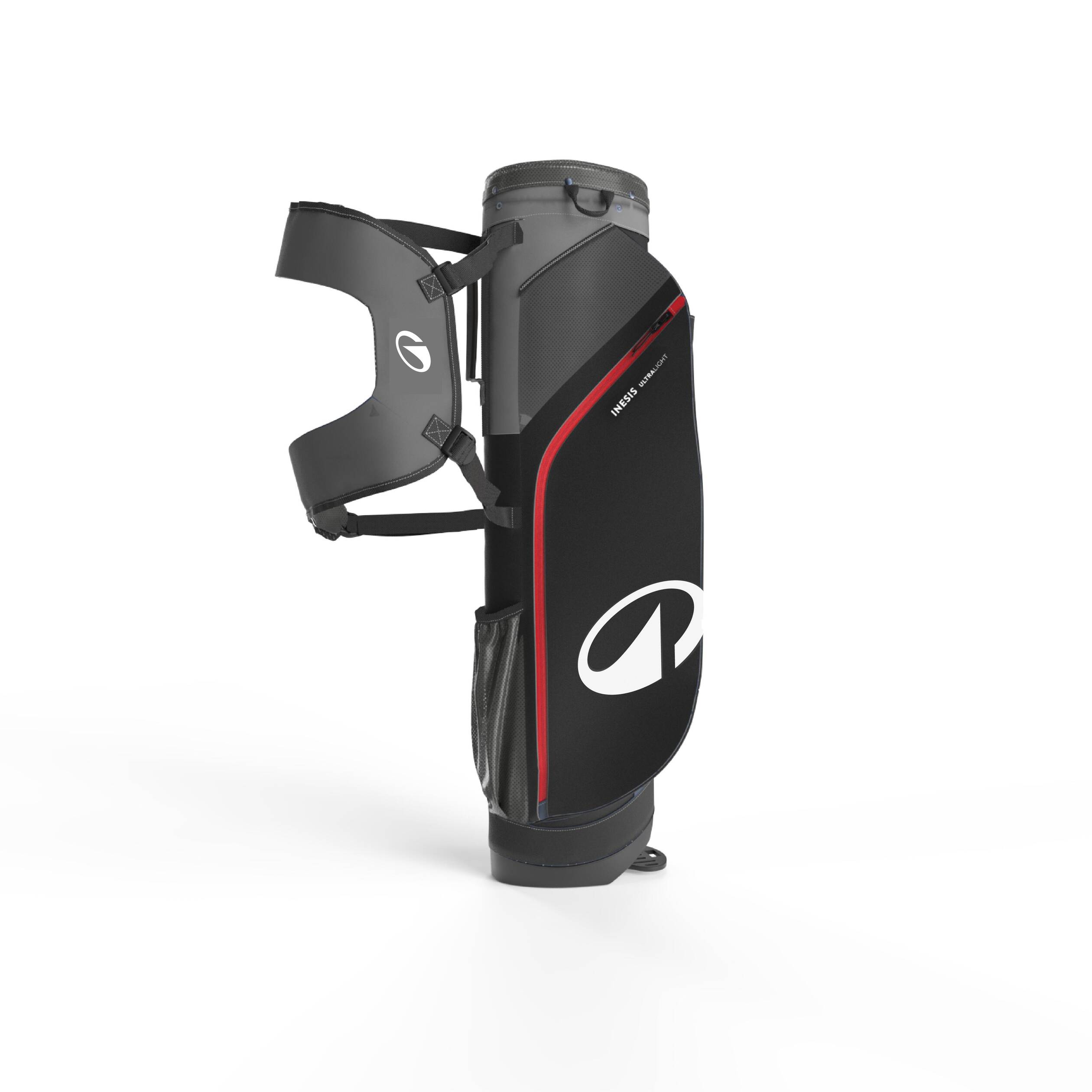 Ultralight golf stand bag navy black and red