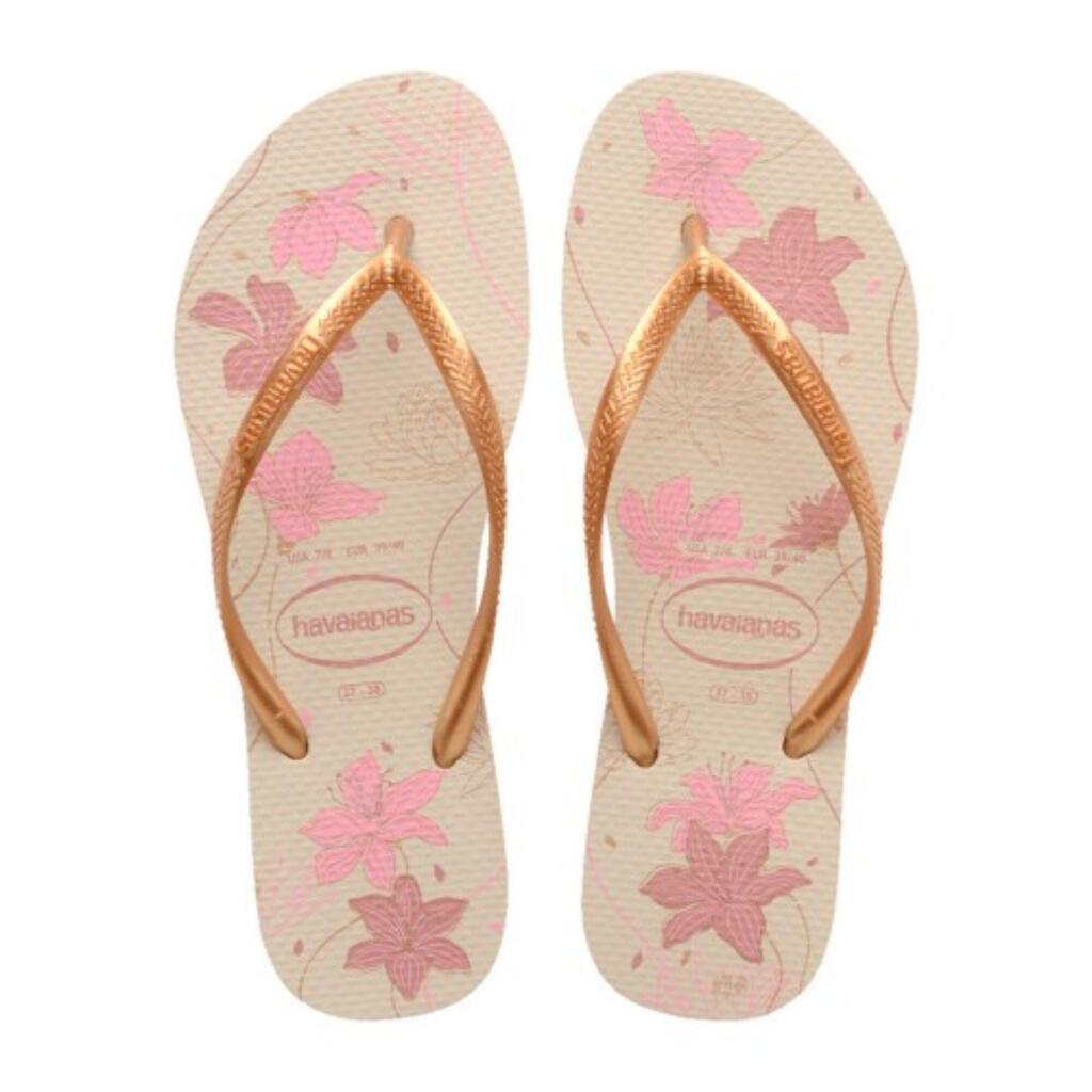 Tong Femme SLIM ORGANIC BEIGE/GOLDEN