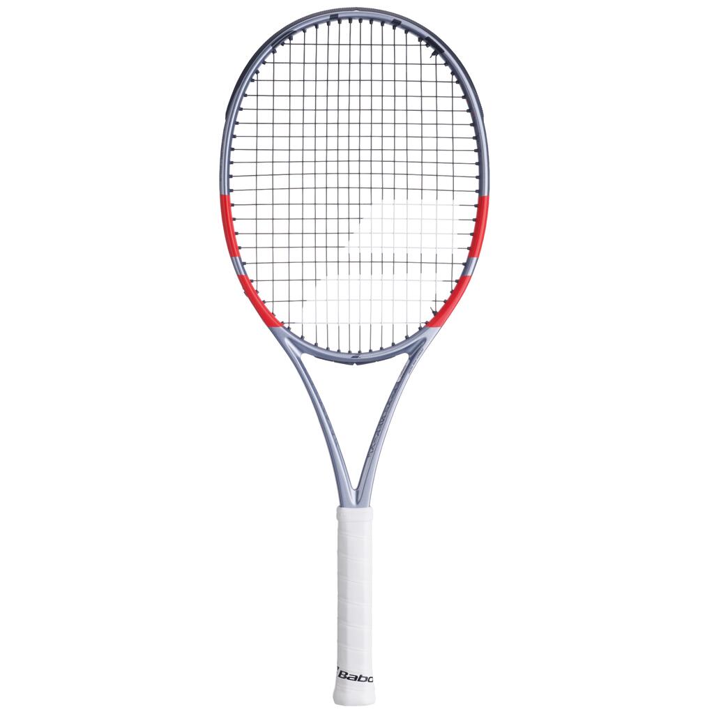 Siv in oranžen teniški lopar za odrasle Pure Strike 100 16x19 2025 300 g
