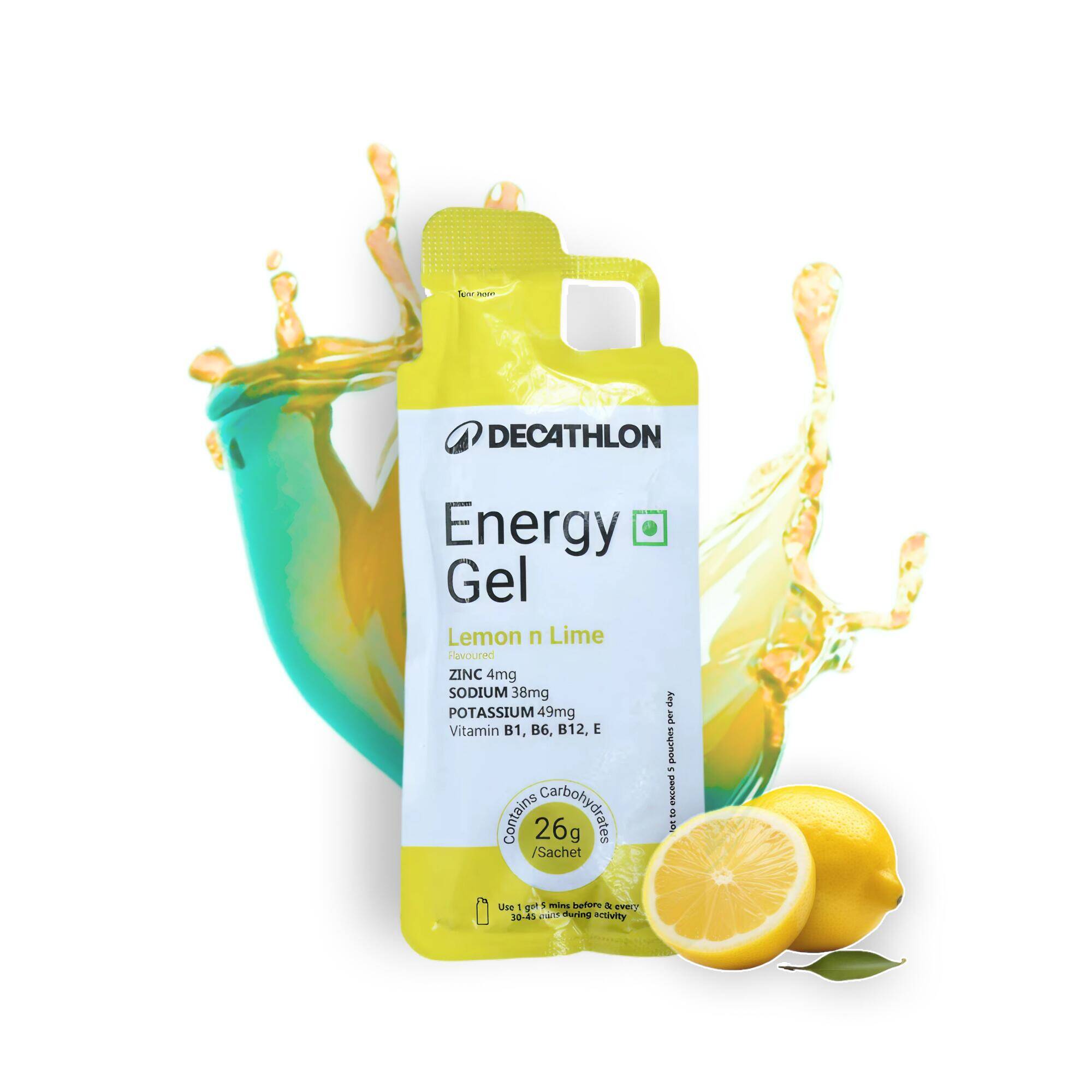 Energy Gel for Sports with 27g Carbohydrates - Lime Flavored -  1