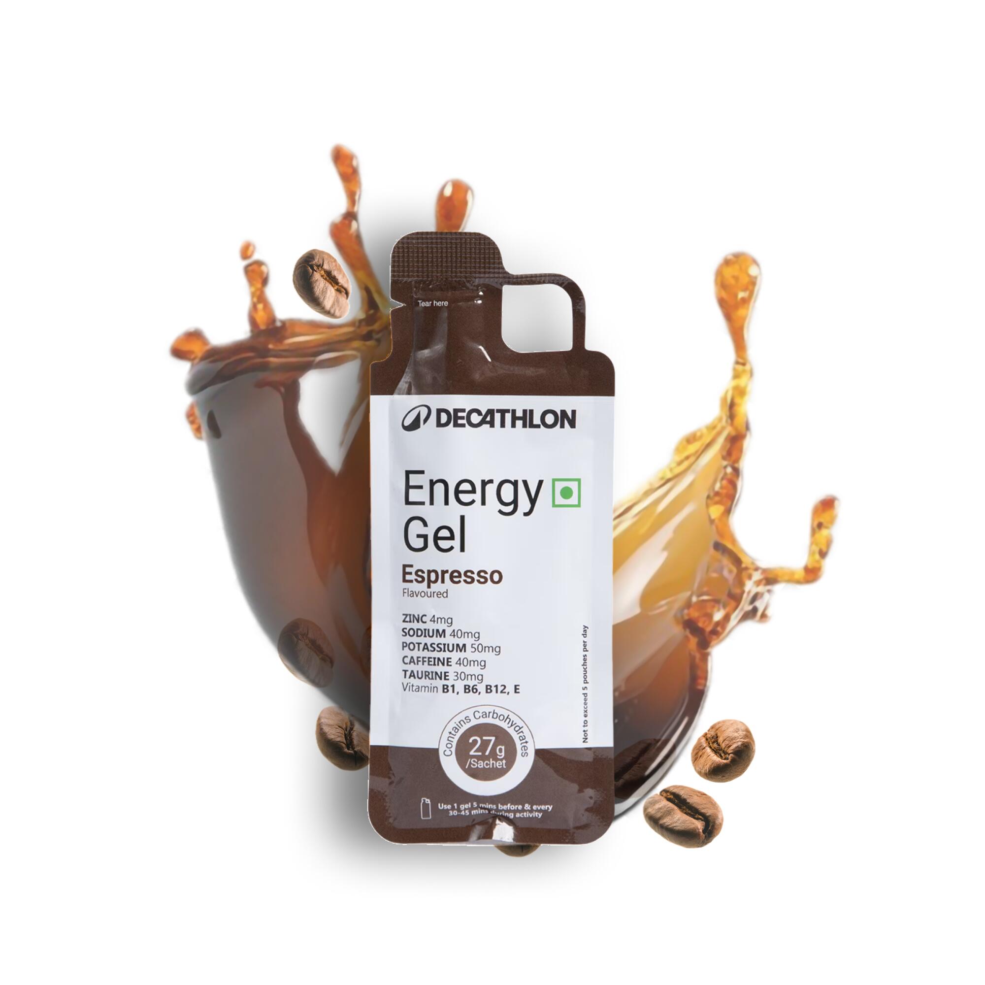 Energy Gel for Sports with 27g Carbohydrates - Espresso Flavored