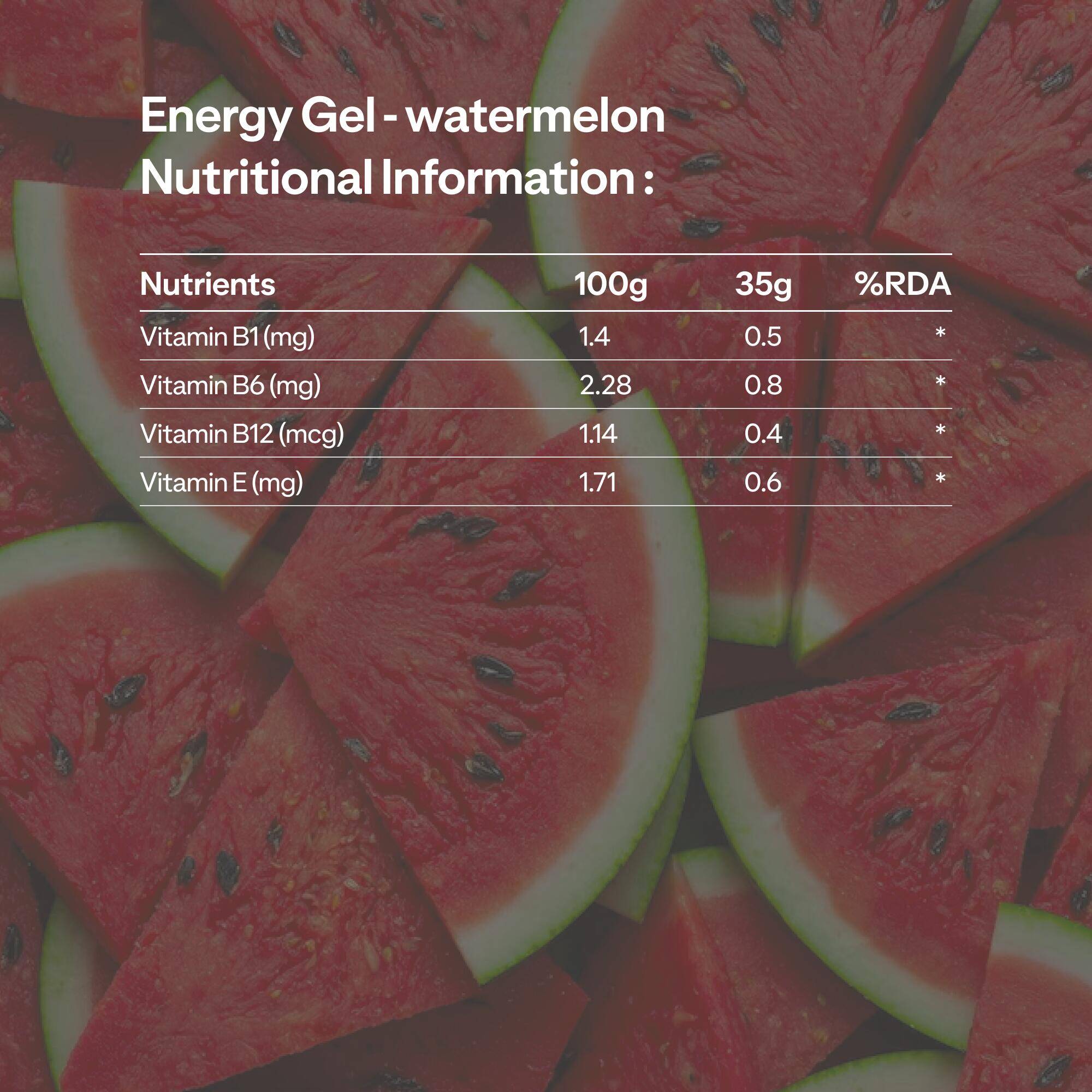 Energy Gel for Sports with 27g Carbohydrates - Watermelon Flavored -  4