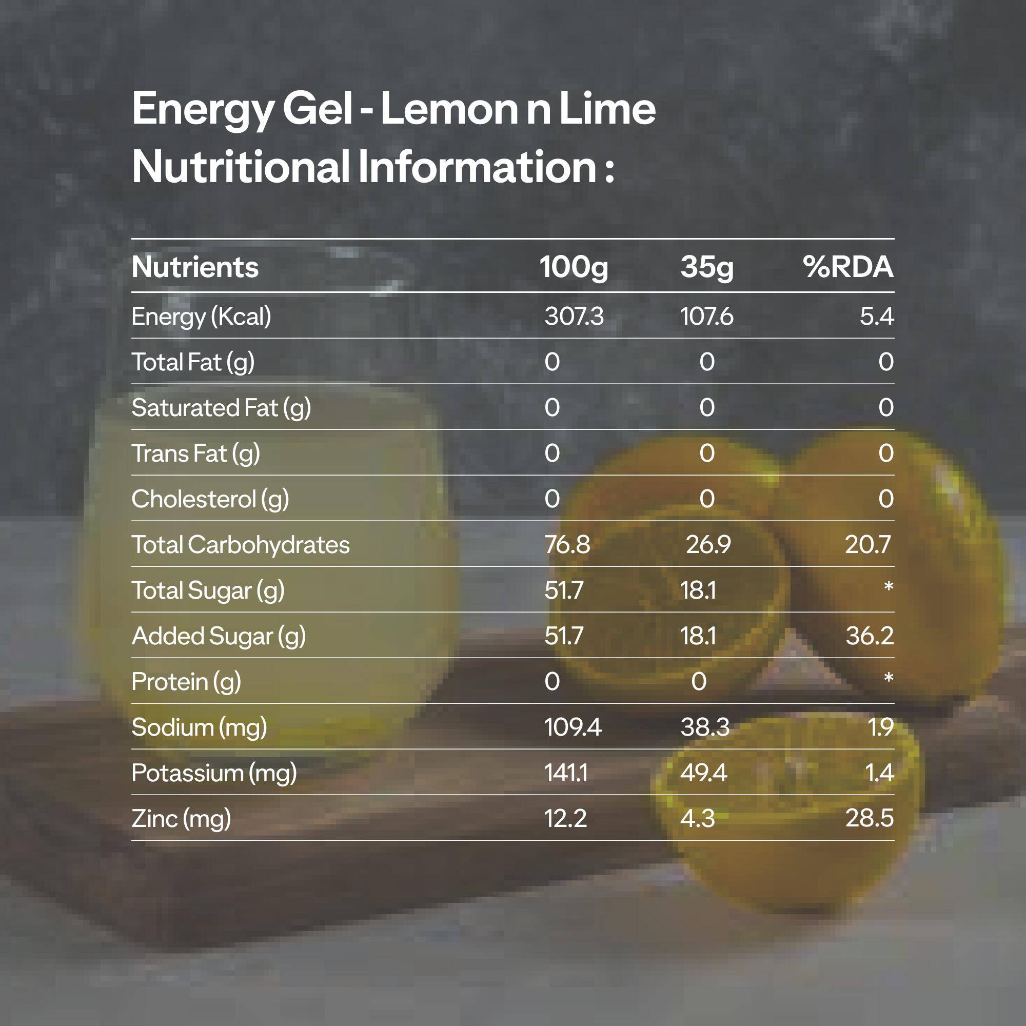 Energy Gel for Sports with 27g Carbohydrates - Lime Flavored -  2