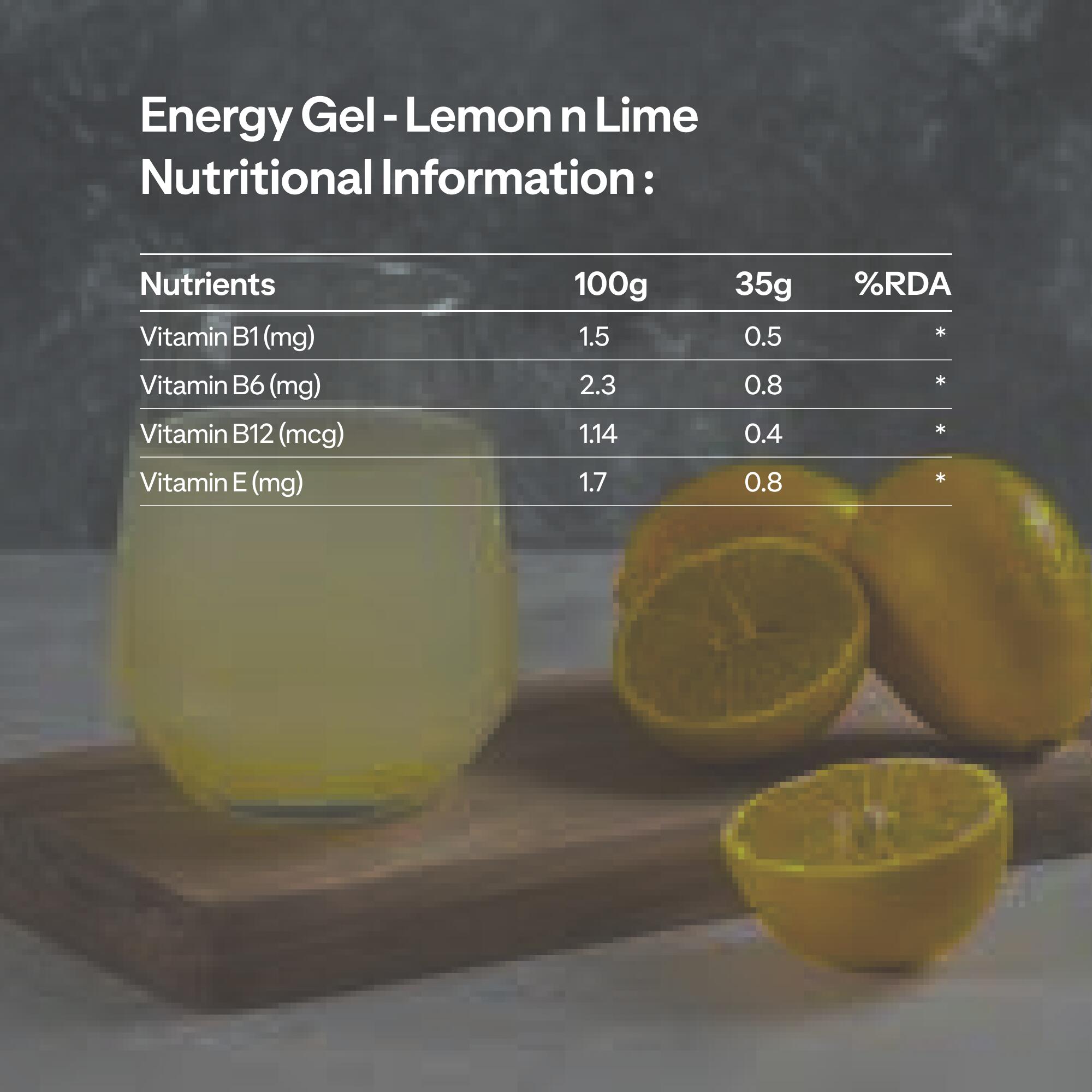 Energy Gel for Sports with 27g Carbohydrates - Lime Flavored