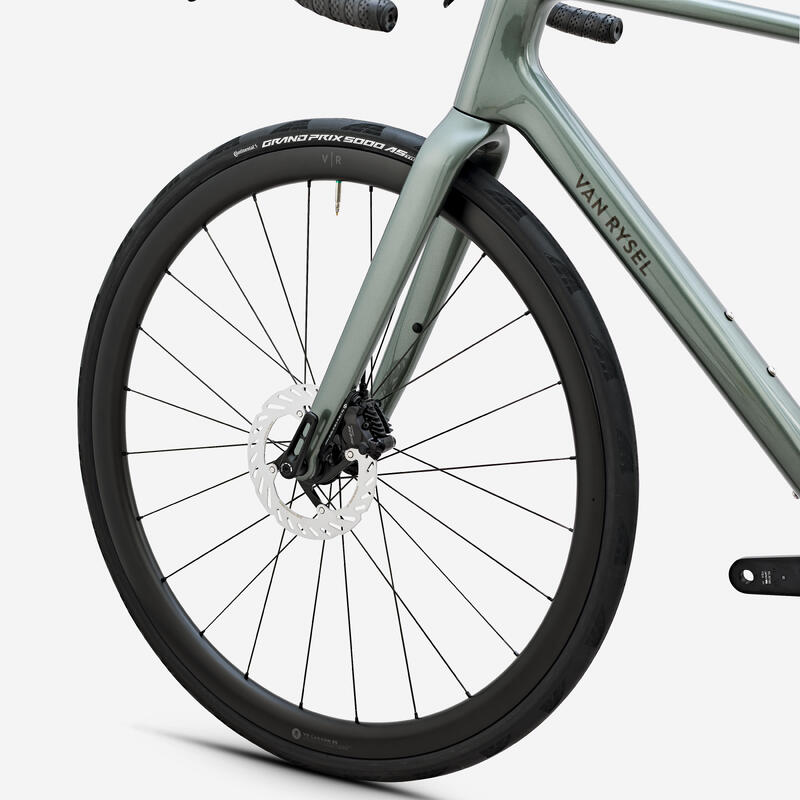Bicicletă de șosea Endurance, Shimano 105 Di2, EDR CF ULTRA Verde-Kaki