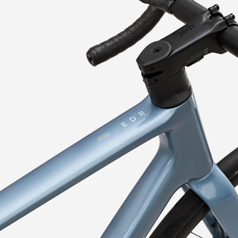 Bicicletă șosea Endurance Shimano 105 Di2, EDR CF ULTRA Albastru deschis