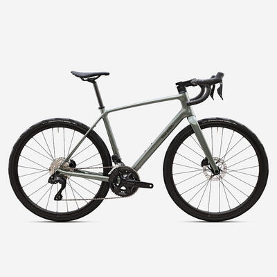 Endurance-racefiets edr cf ultra shimano 105 di2 kakigroen