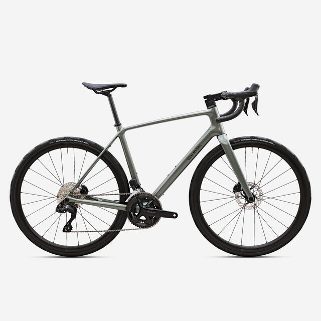 Vélo route endurance, Shimano 105 Di2, EDR CF ULTRA Vert kaki