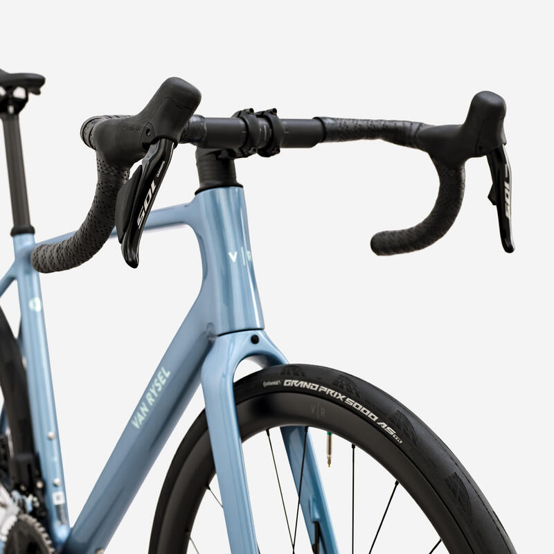 Bicicletă șosea Endurance Shimano 105 Di2, EDR CF ULTRA Albastru deschis