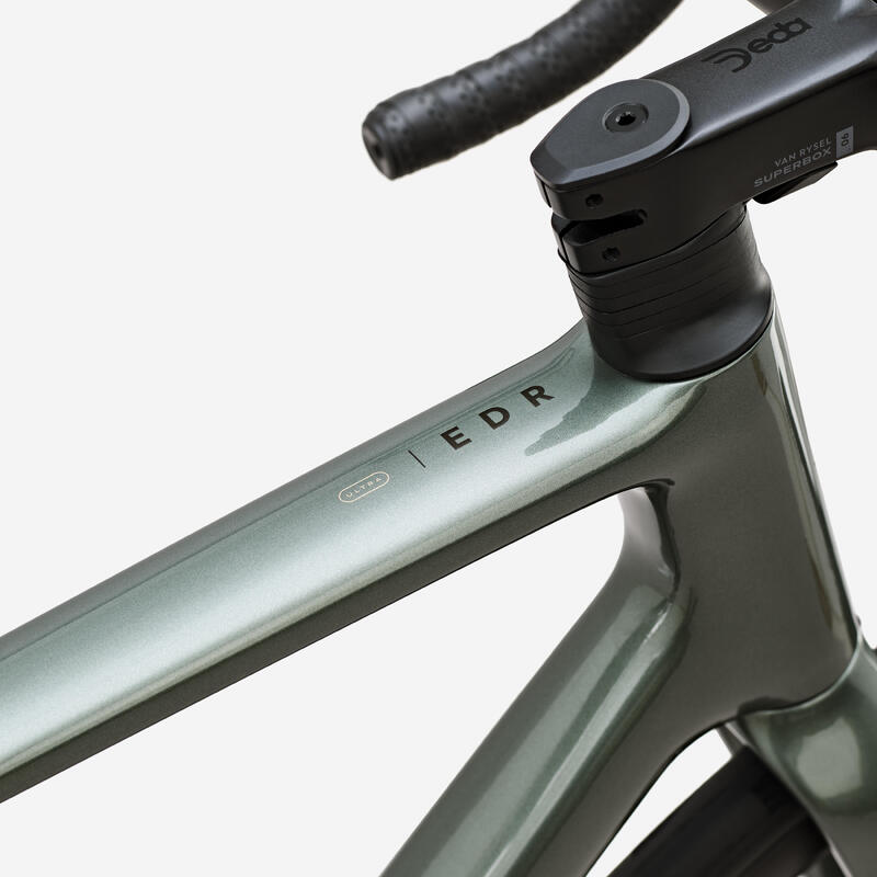 Bicicletă de șosea Endurance, Shimano 105 Di2, EDR CF ULTRA Verde-Kaki