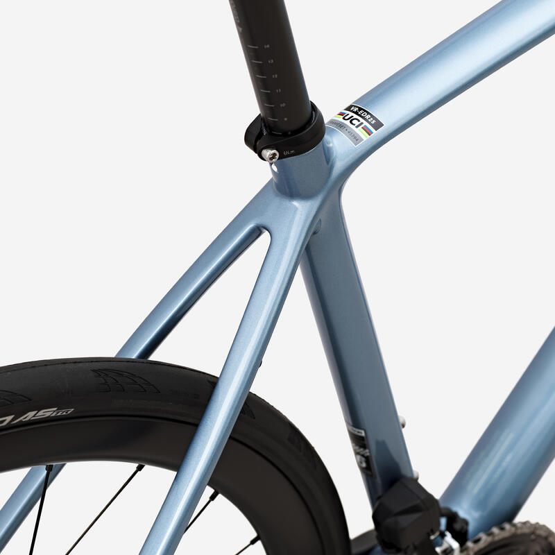 Bicicletă șosea Endurance Shimano 105 Di2, EDR CF ULTRA Albastru deschis