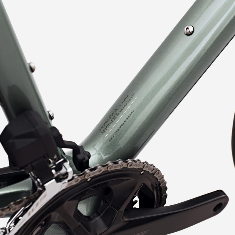 Bicicletă de șosea Endurance, Shimano 105 Di2, EDR CF ULTRA Verde-Kaki