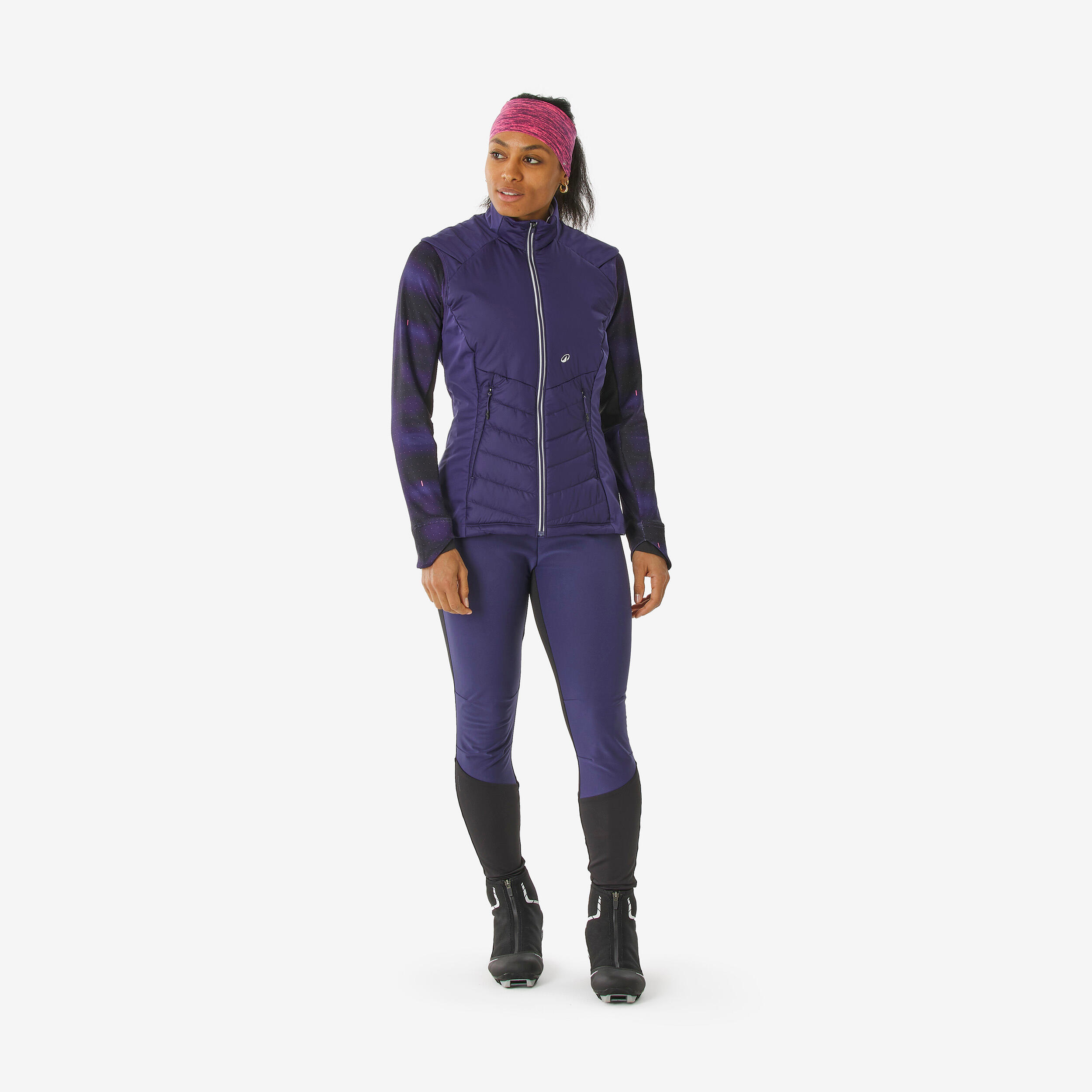 Collant de ski de fond coupe-vent femme, 500 3/7