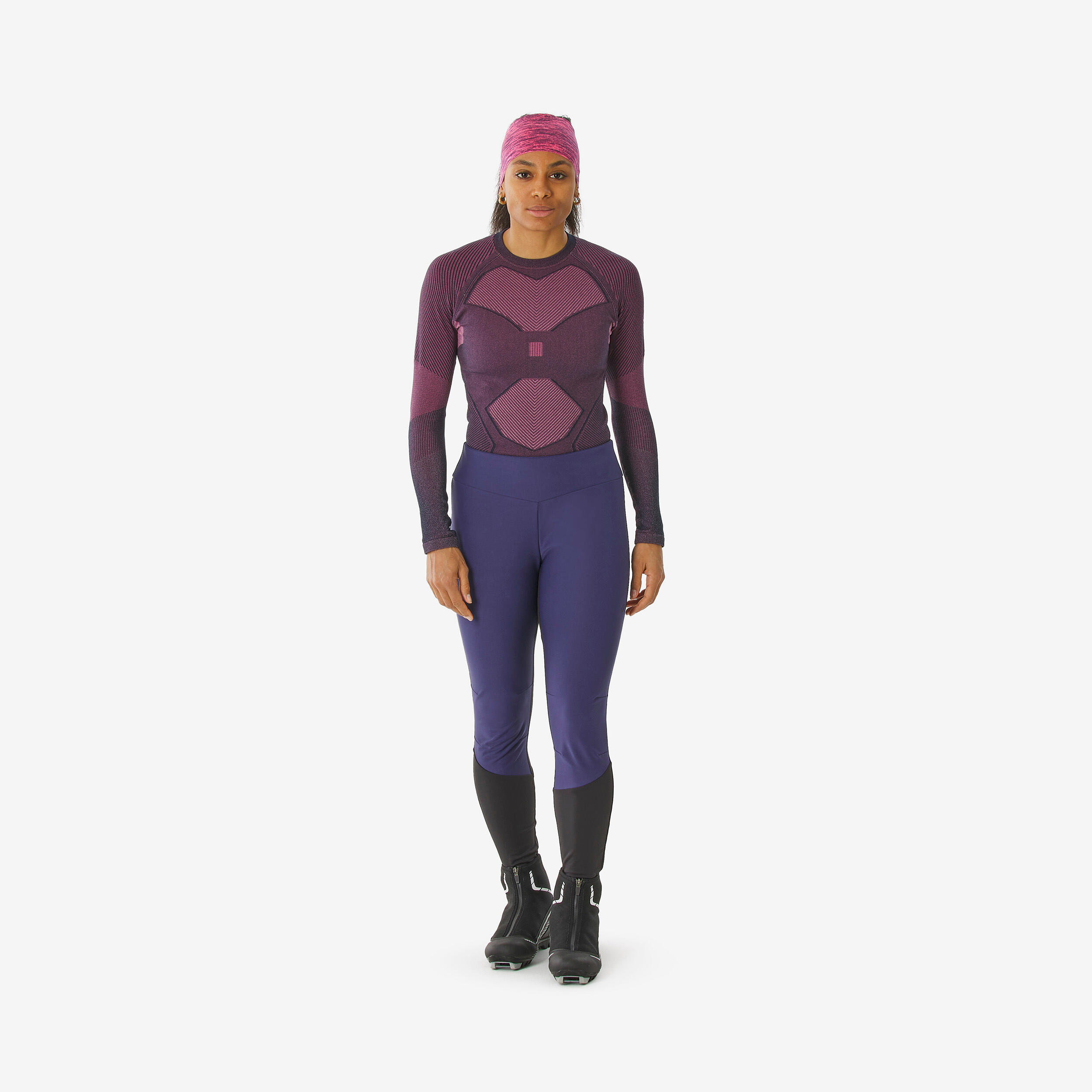 Collant de ski de fond coupe-vent femme, 500 2/7