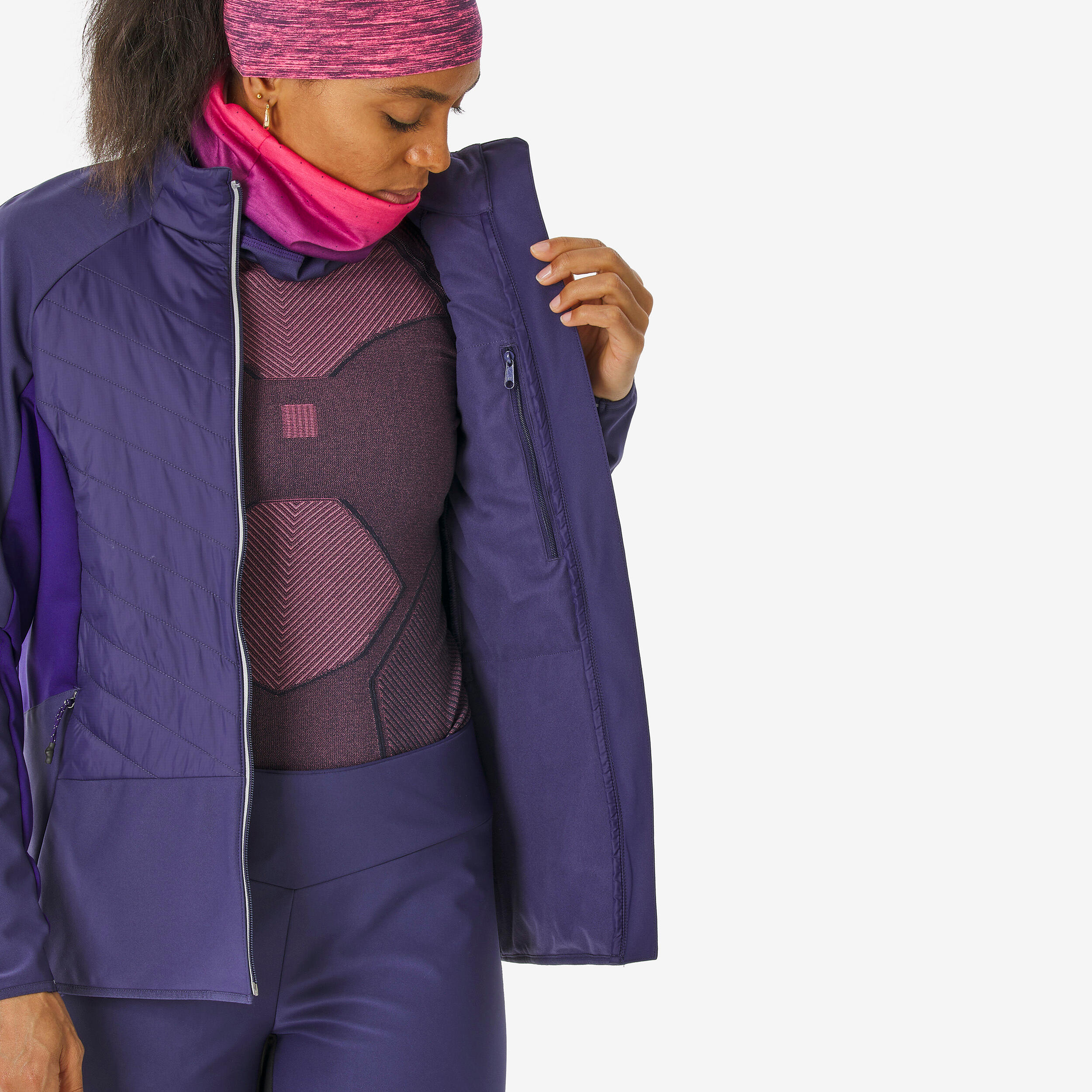 Manteau de ski de fond coupe-vent femme, XCS 500 8/11