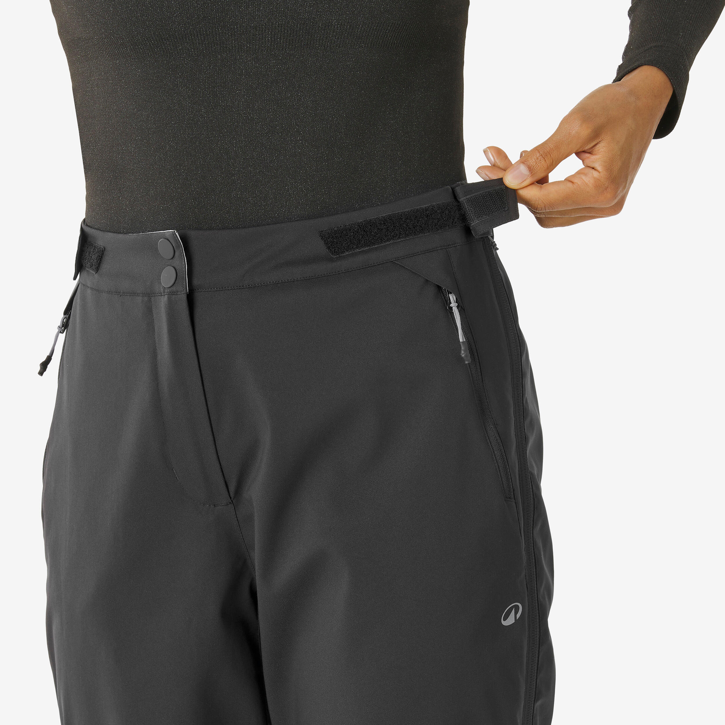 Women's Cross-Country Ski Overpants with Full-Length Zip, 100 6/7