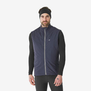 Chaleco de esquí de fondo cálido hombre, XS S CHALECO 100 azul negro