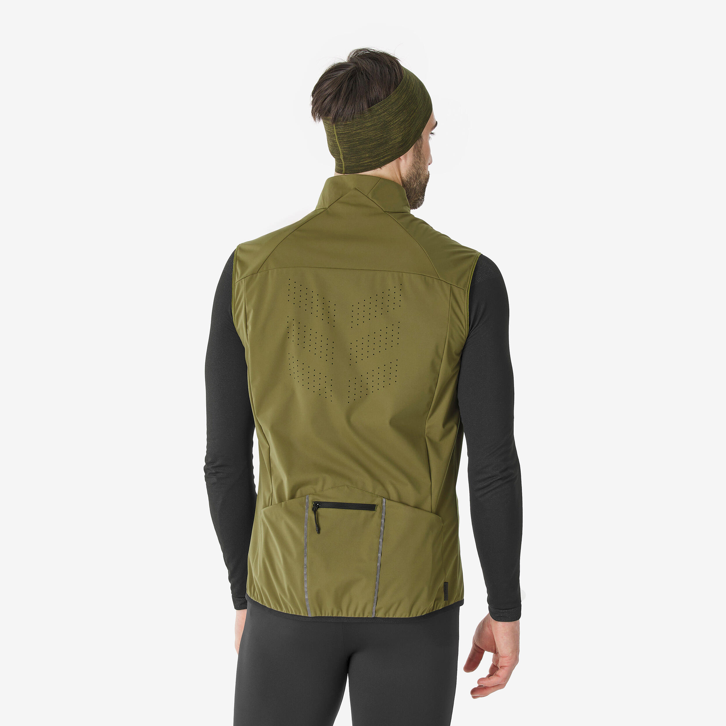 Gilet sci di fondo uomo 500 kaki 3/7