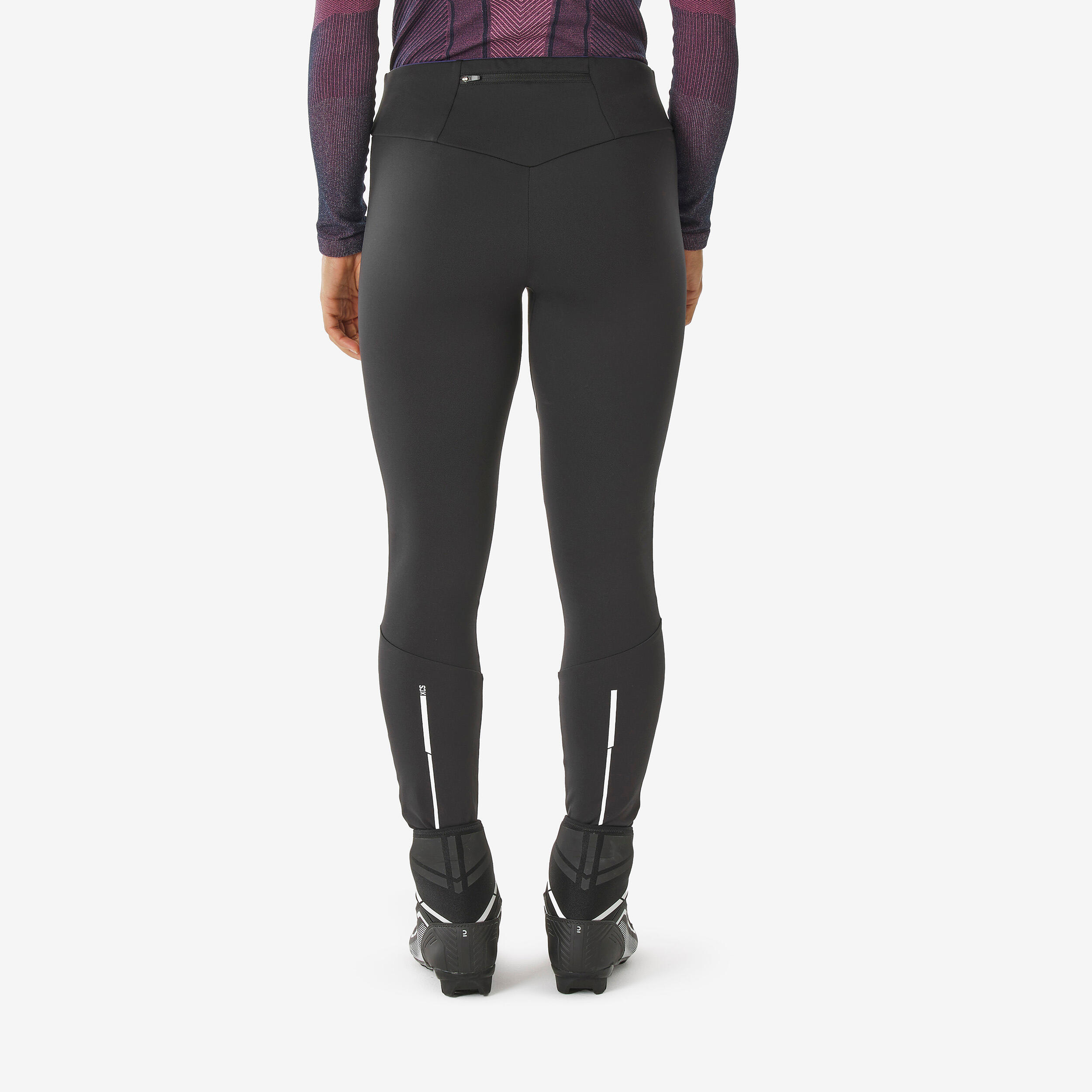Collant de ski de fond coupe-vent femme, 500 4/7