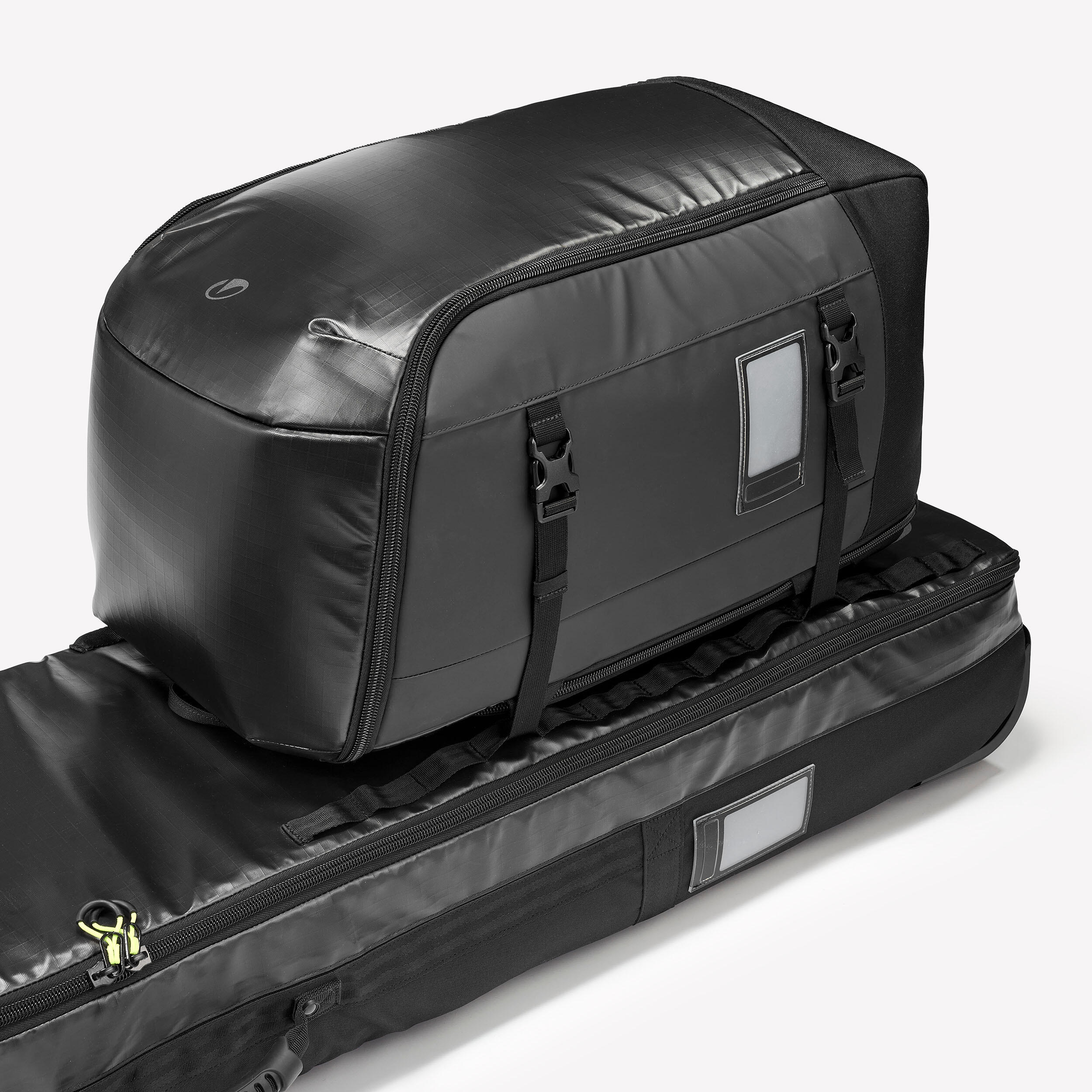 Carry bag with wheels for 2 pairs of skis or snowboards, 900 - WEDZE