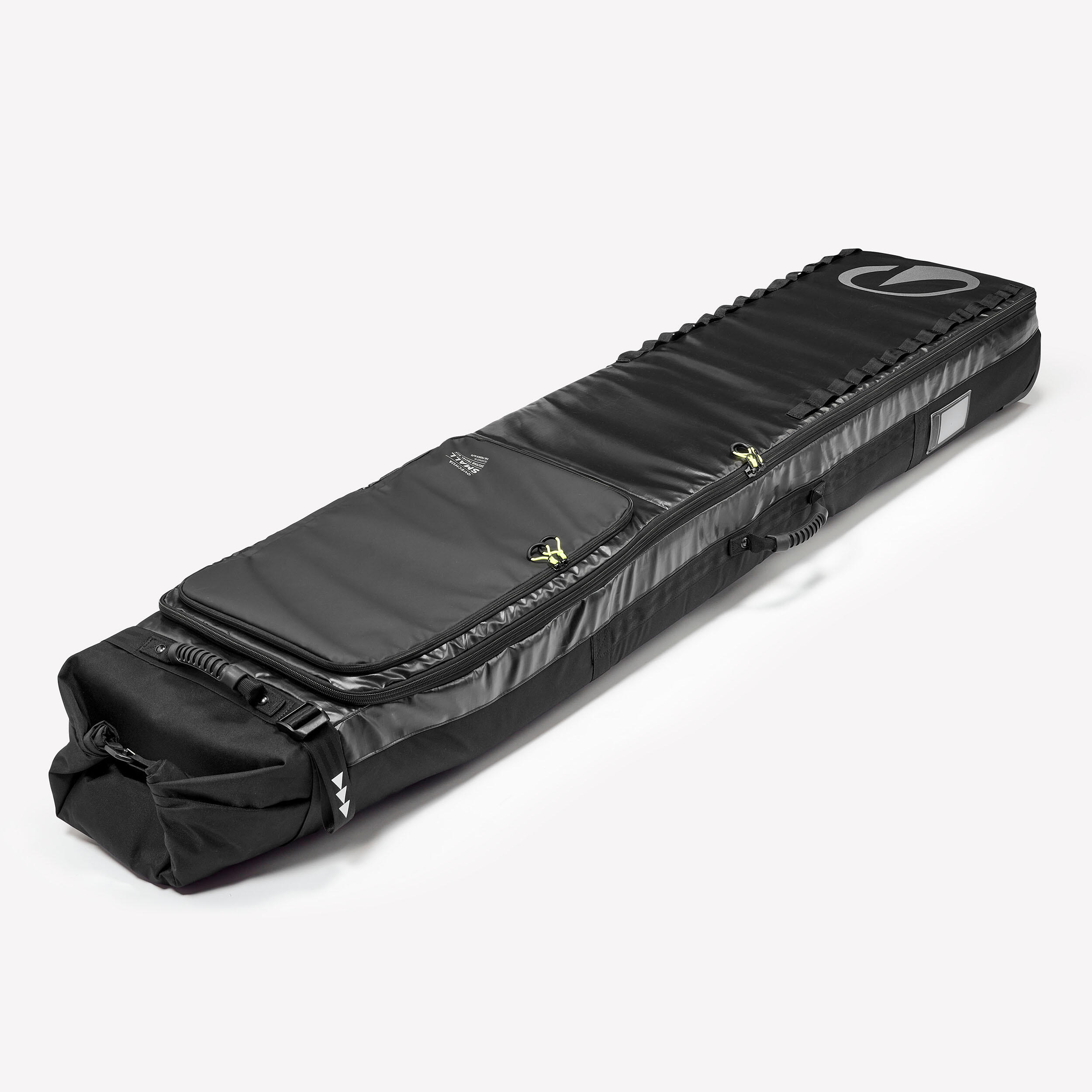 Husă de transport cu roți pentru 2 perechi schiuri sau 2 snowboarduri, 900 negru