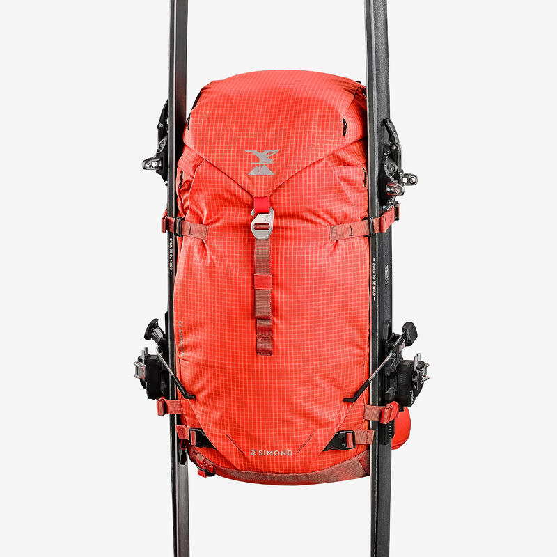 Sac à dos d'alpinisme polyvalent et modulable, Alpinism 33 rouge